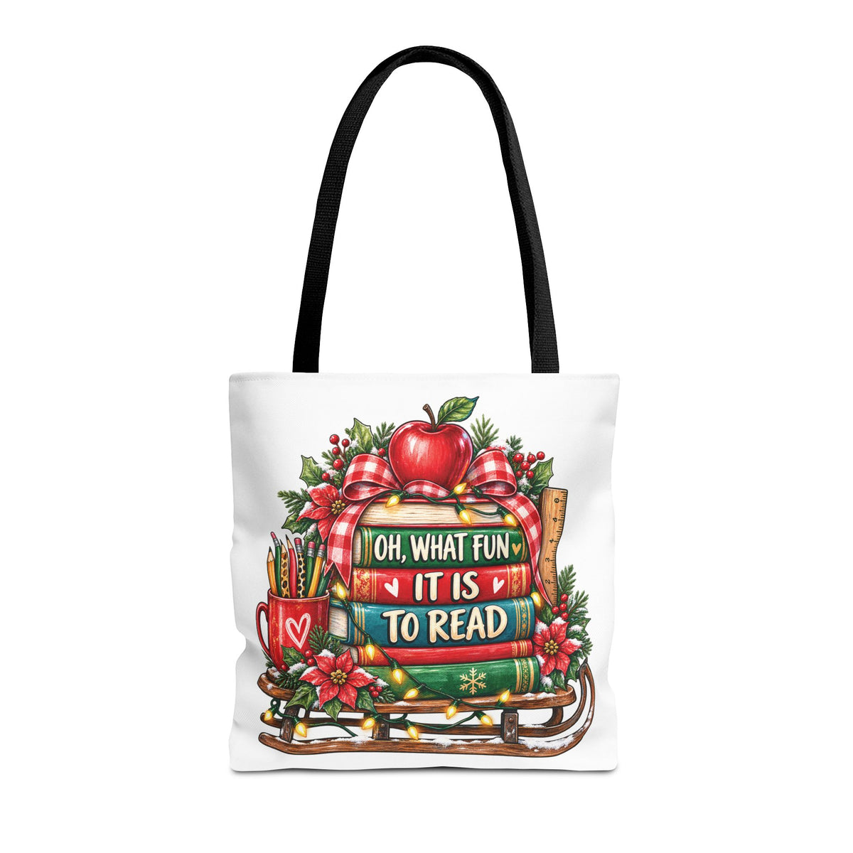 Books & Fun Tote Bag | Reading Lover Gift, Cute Book Bag, Teacher Appreciation, Library Tote, Literary Accessory
