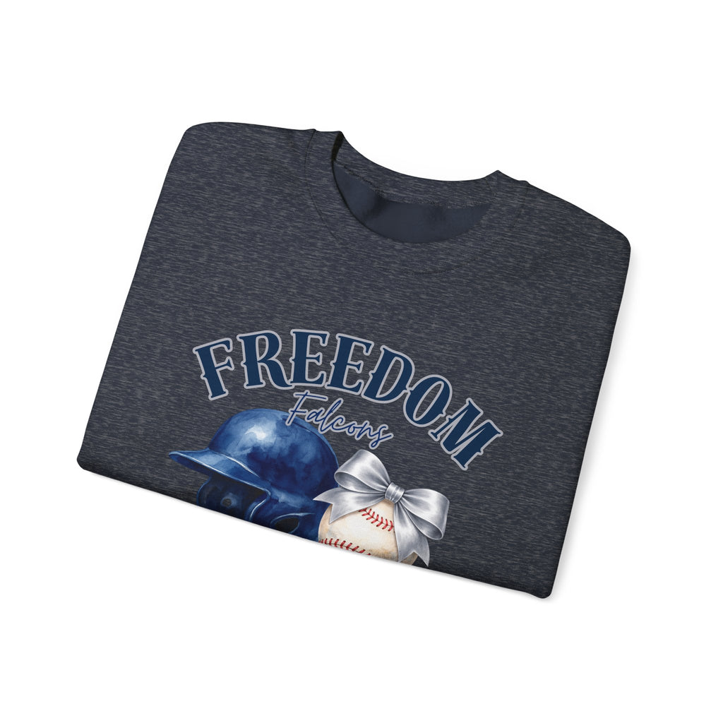 Freedom Baseball Crewneck Sweatshirt | Helmet and Baseball Graphic