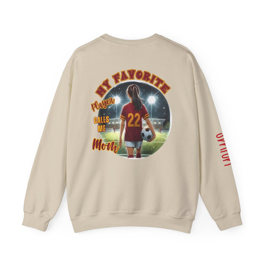 Liberty Soccer Player Crewneck Sweatshirt | My Favorite Player Back Print