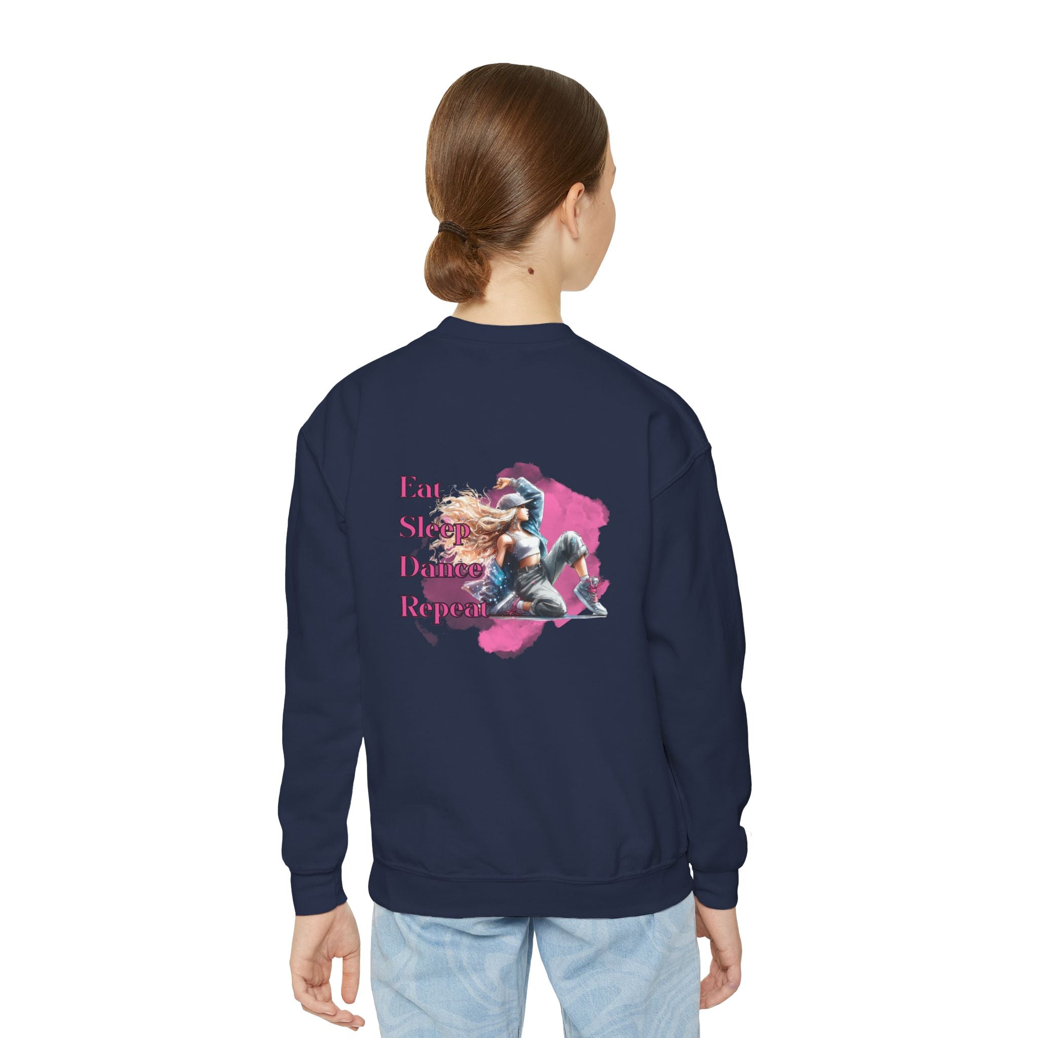 Custom Youth Dance Lovers Crewneck , Personalized Gift for Kids, Dance Sweatshirt, Fun Fashion for Youth, Kids' Activewear