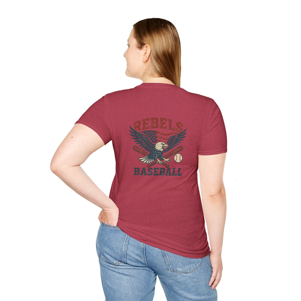 Rebels Eagle Baseball T-Shirt | Vintage Sports Team Shirt