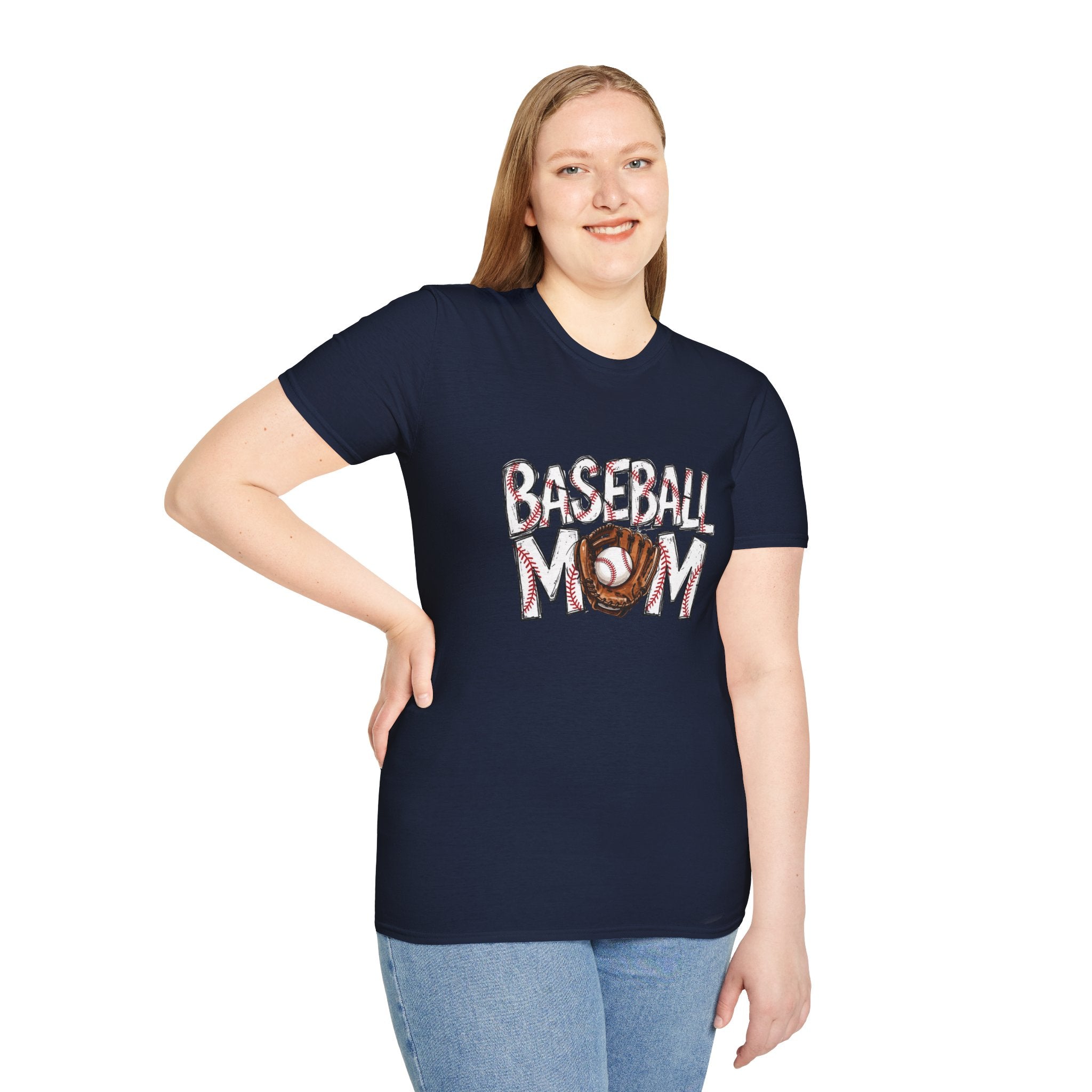 Baseball Mom T-Shirt | Baseball Ball Graphic, Mom Lettering