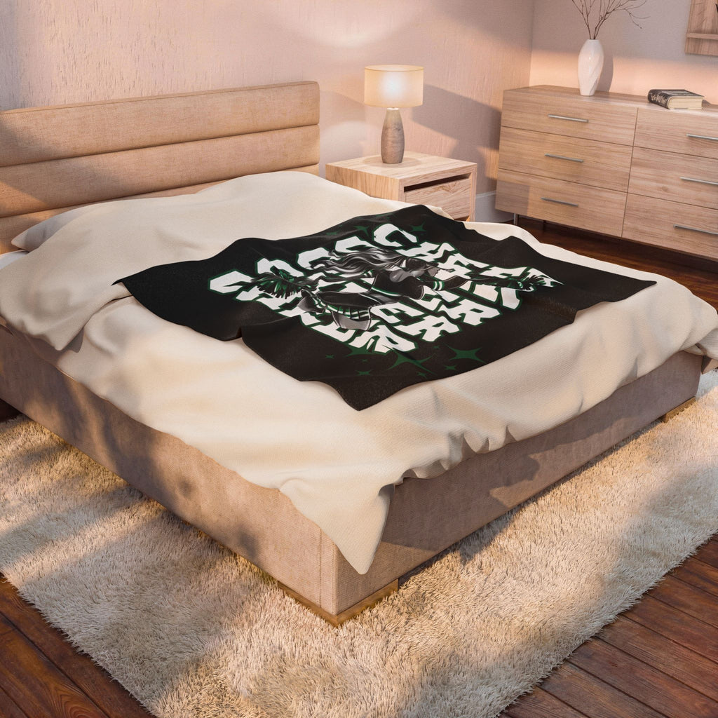 Cheerleader Plush Blanket | Soft Throw for Team Spirit, Cheering Events, Sports Gifts, Comp Cheer, Cozy Throw
