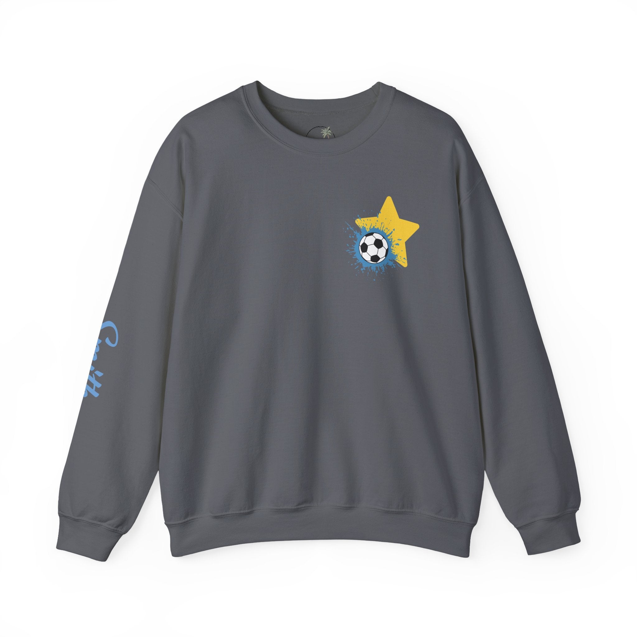 Heritage Patriots Soccer Player Graphic Sweatshirt | My Favorite Player Calls Me Mom, Custom Name Option