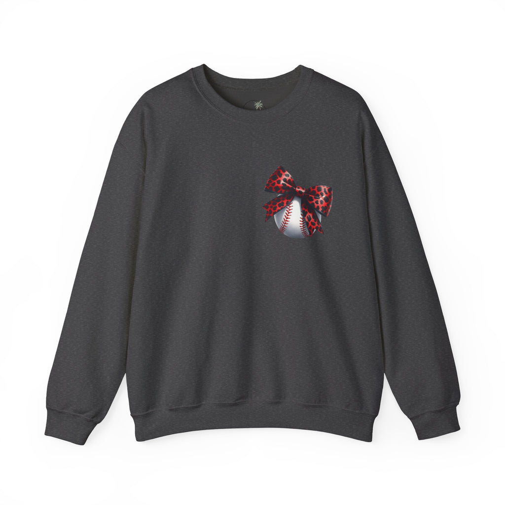 Spartans Baseball Red Leopard Bow Baseball