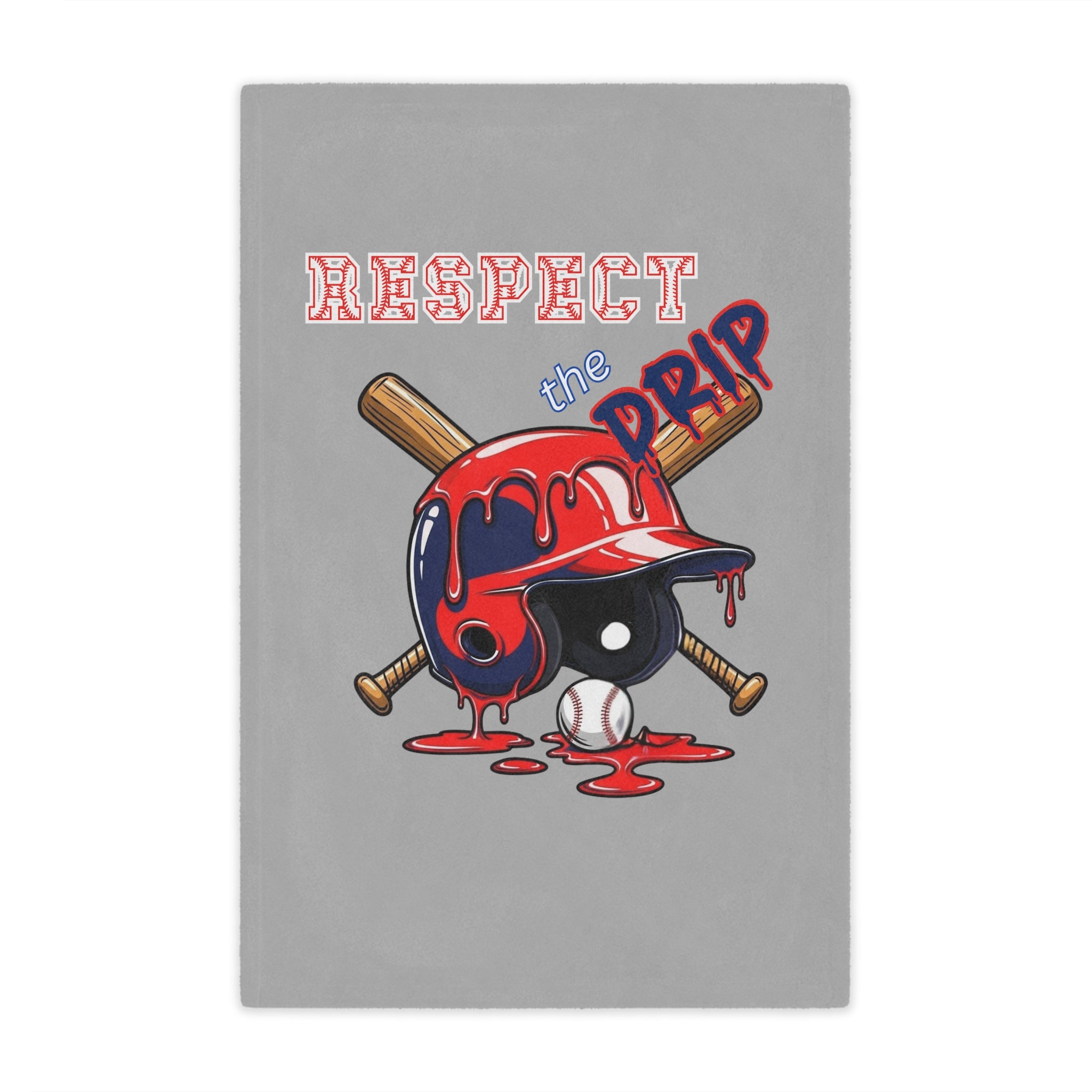 Baseball Batting Helmet with Dripping Paint and Bats Design Blanket- Sports Fan Gift, Cozy Home Decor, Soft Throw Blanket, Unique Baseball