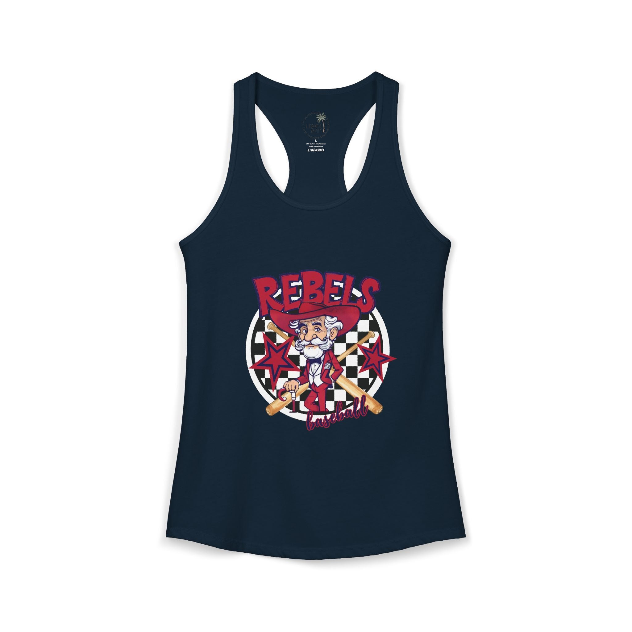 Rebels Baseball Tank Women's Ideal Racerback Tank