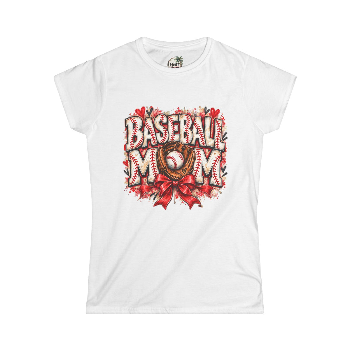 Baseball Mom tee | Women's baseball mom shirt, softball glove graphic