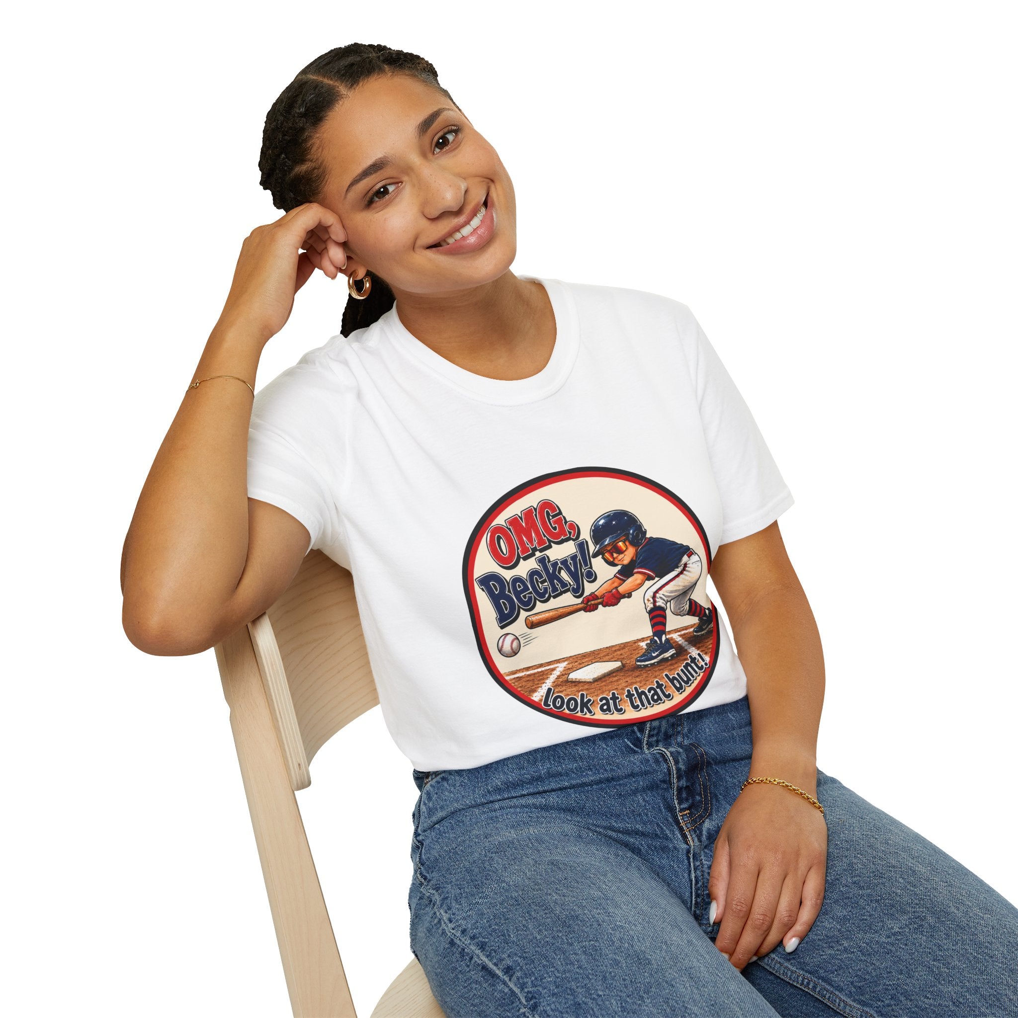 OMG Becky 'Look at That Bunt' Baseball T-Shirt — Retro Batter Graphic Tee