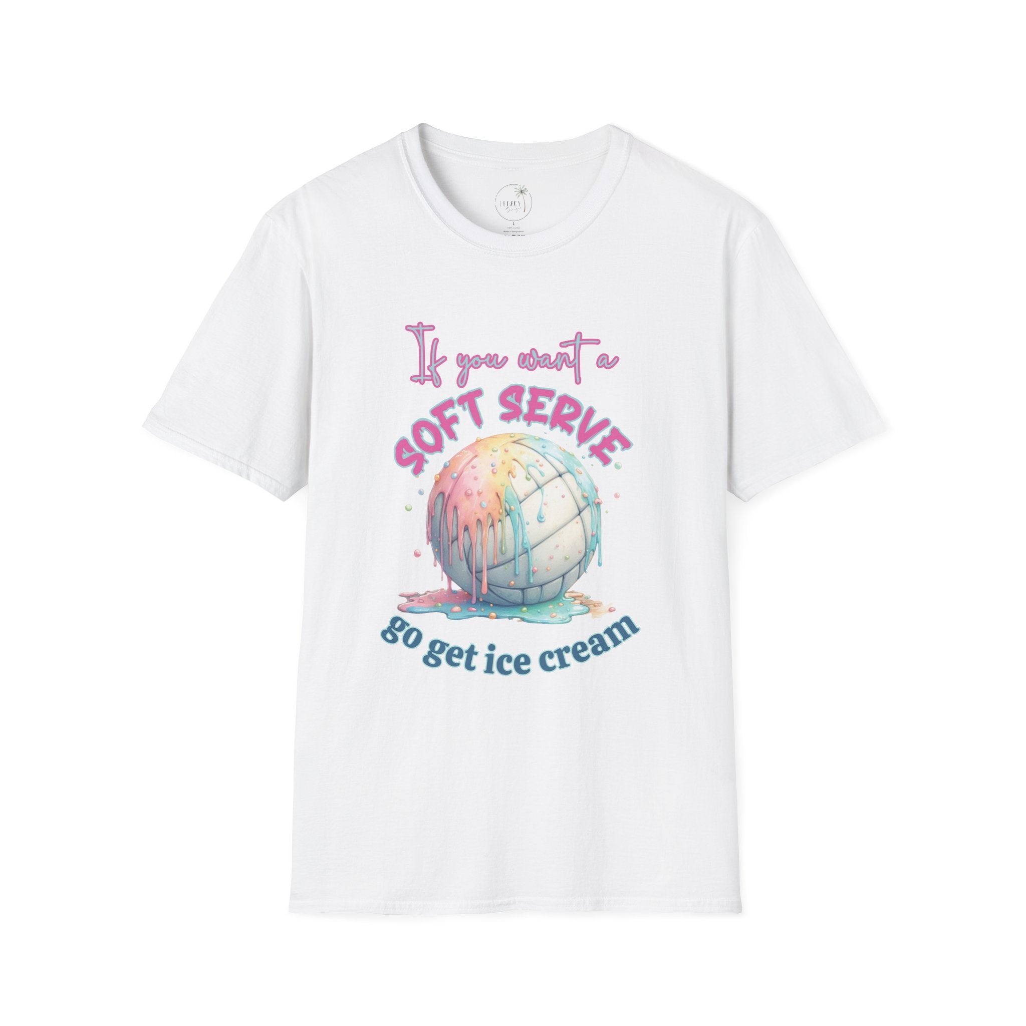 Soft Serve Volleyball Shirt, pastel ice cream graphic