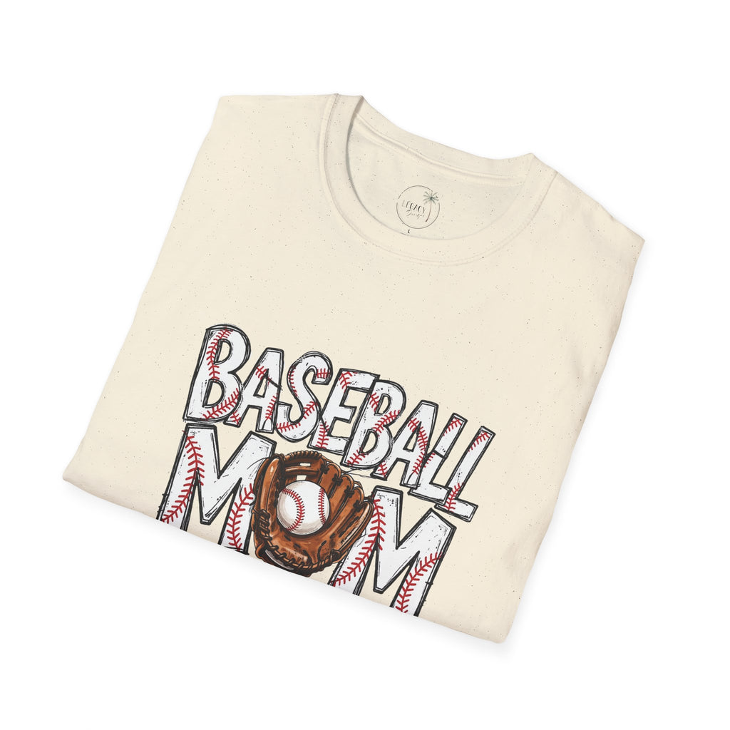Baseball Mom T-Shirt | Baseball Ball Graphic, Mom Lettering