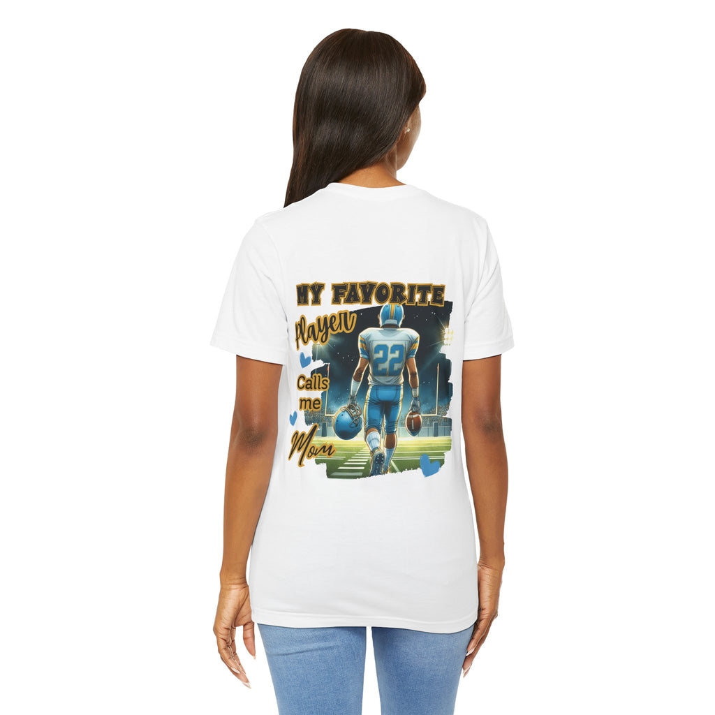 My Favorite Player Calls Me Mom Football T-Shirt Proud Football Mom Tee, Game Day Shirt, Sports Mom Gift