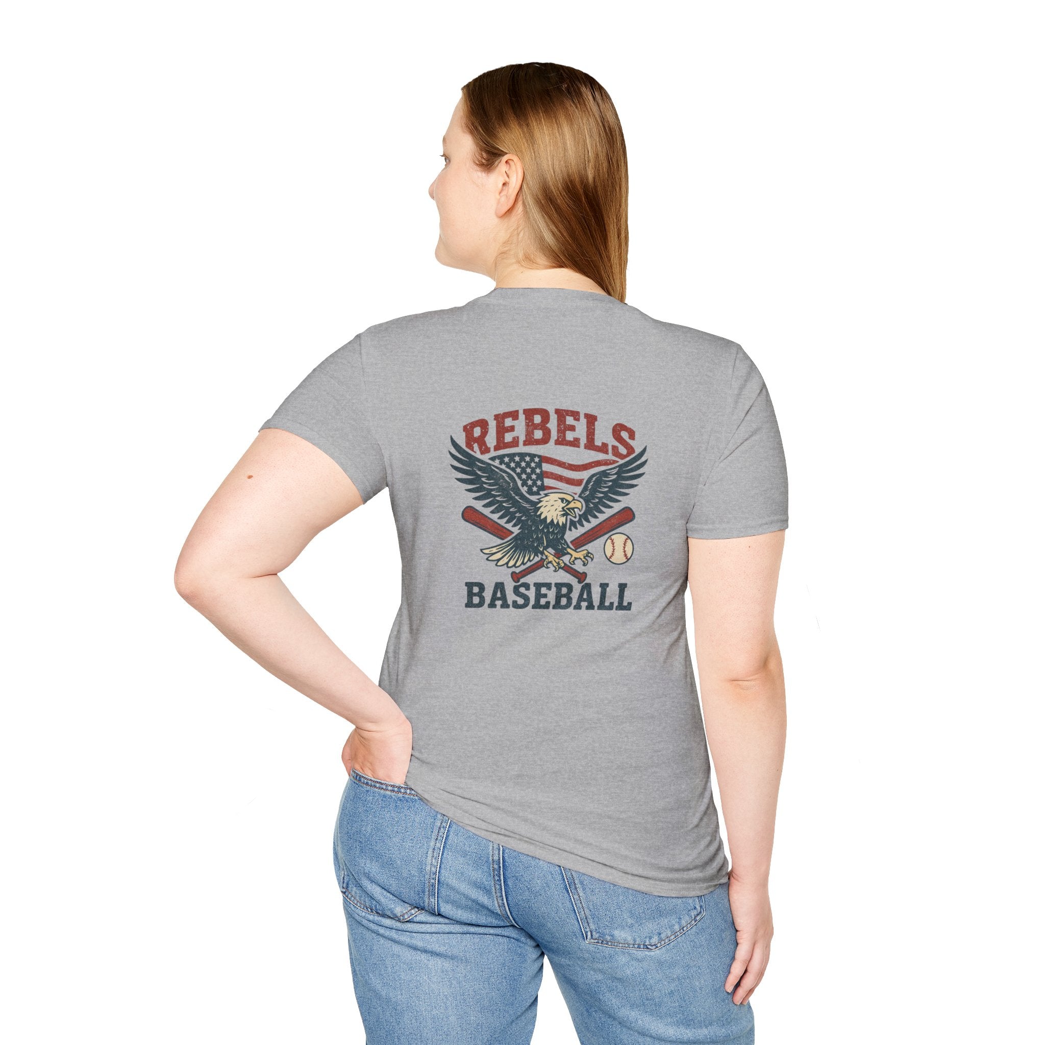 Rebels Eagle Baseball T-Shirt | Vintage Sports Team Shirt