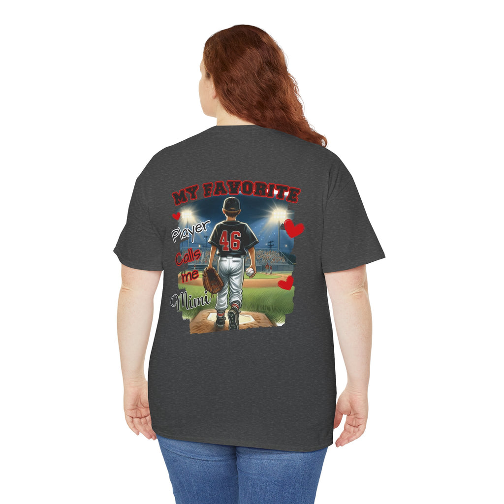 Baseball MIMI Tee - My Favorite Player Calls Me MIMI Gift for Sports Lovers, Family Support Tee