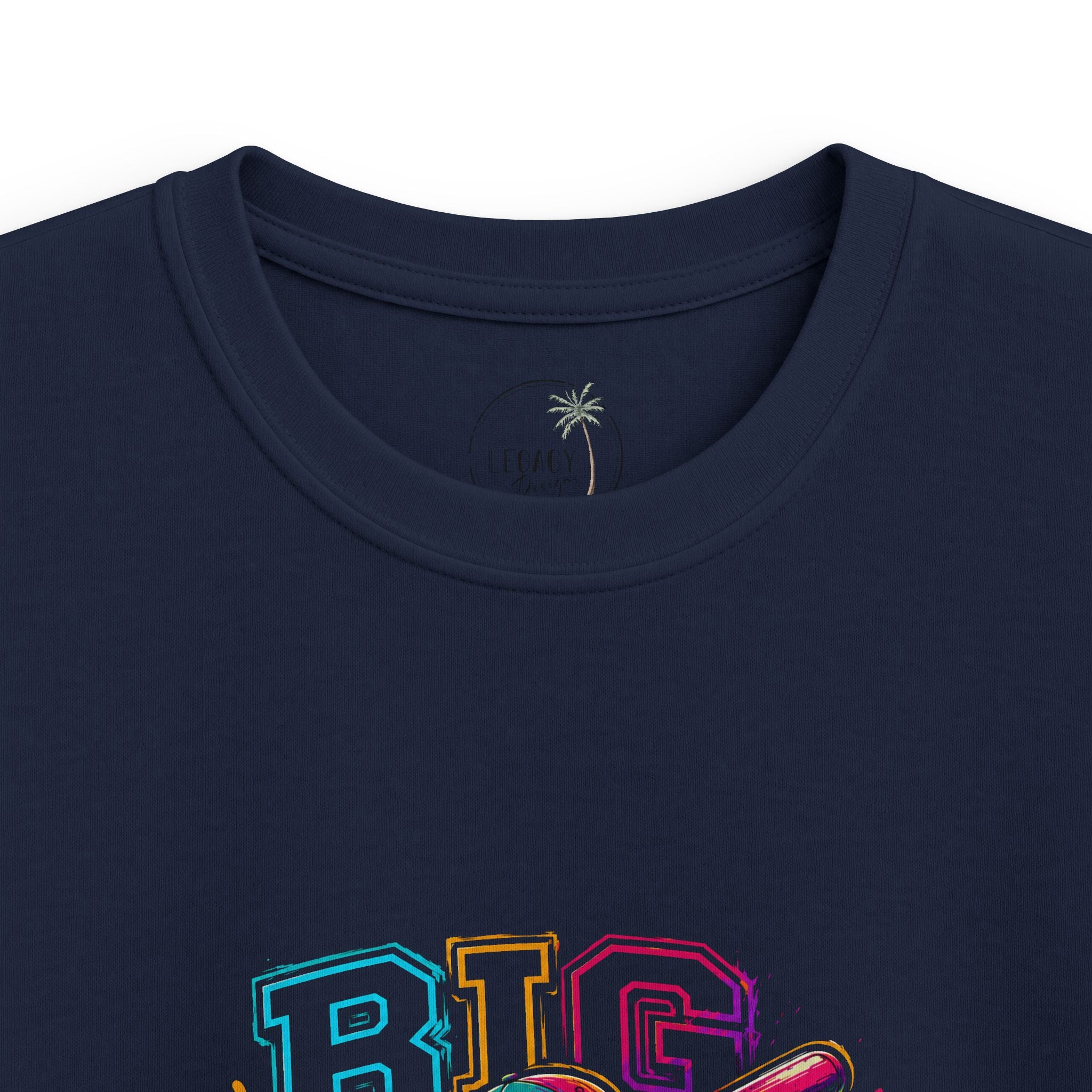 Big Bat Energy Kids Tee | Neon Baseball Bat Graphic, Youth Sport Shirt