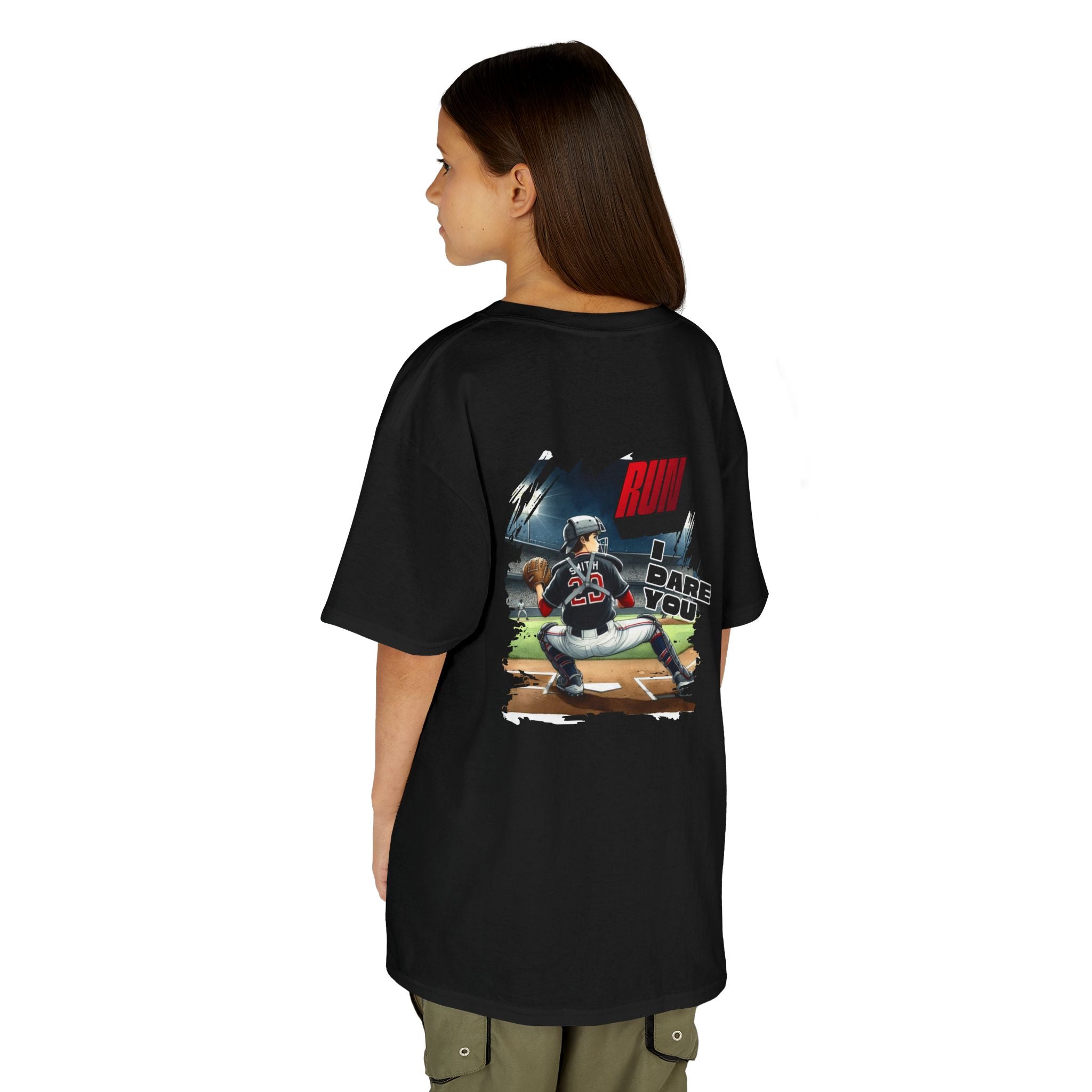 Baseball Catcher Kids Tee I Dare You Graphic tee
