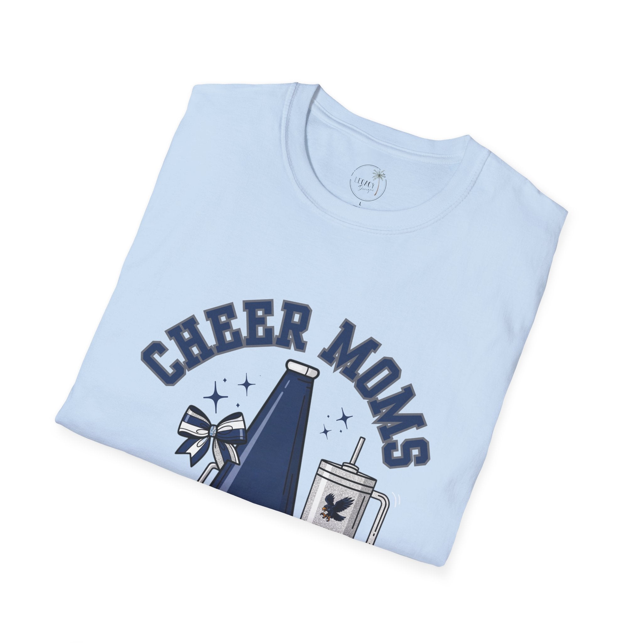 Cheer Moms Club T-Shirt | Pom Pom, Megaphone, Coffee Graphic