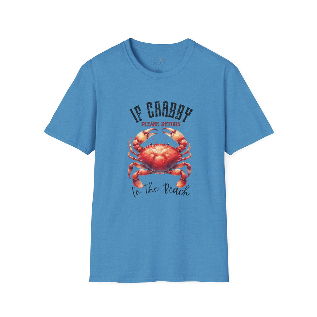 If Crabby Please Return to the Beach T-Shirt | Crab Graphic Tee