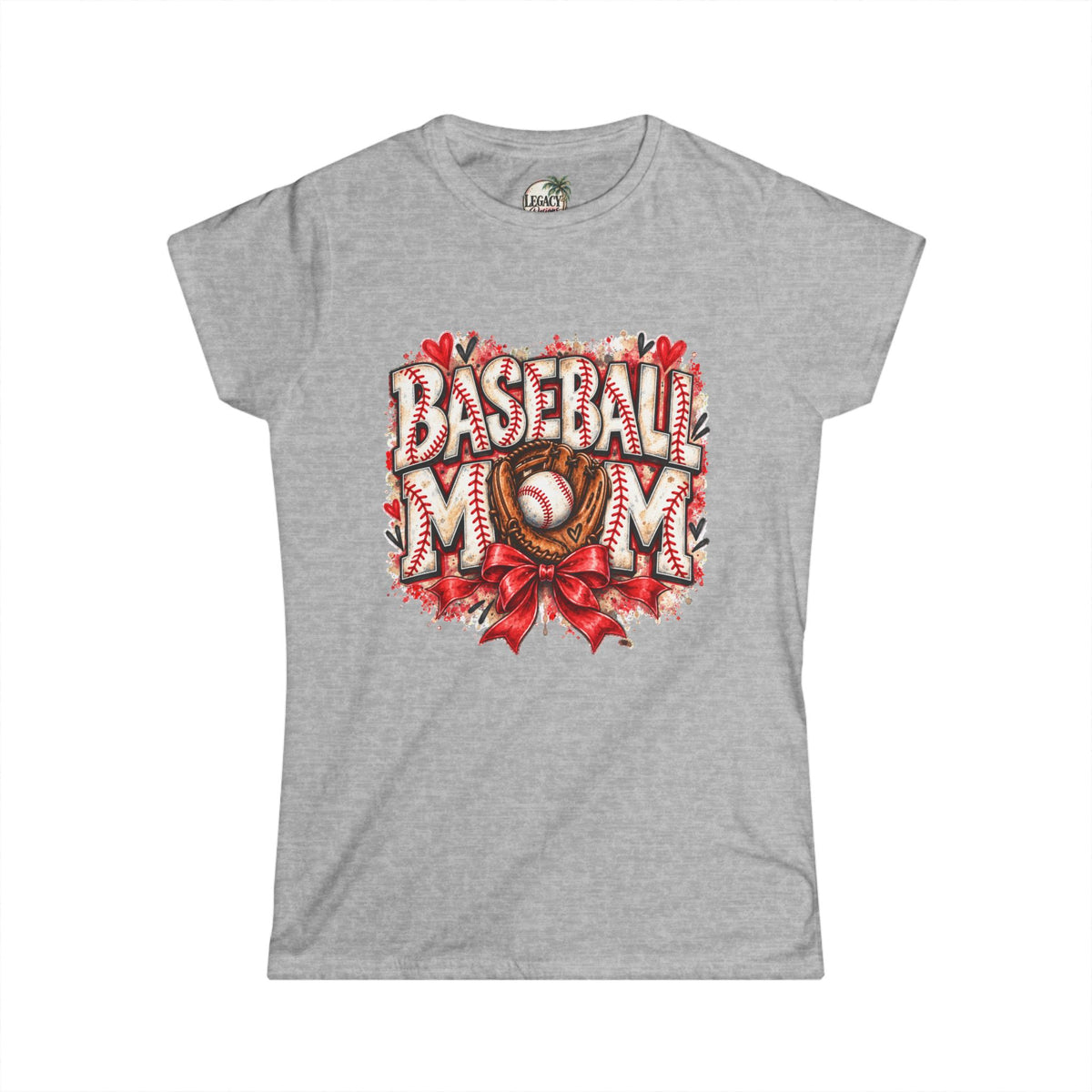 Baseball Mom tee | Women's baseball mom shirt, softball glove graphic