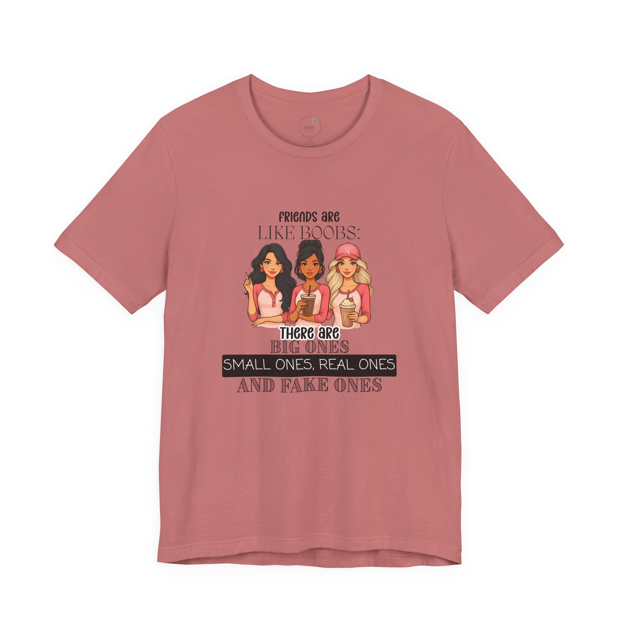 Funny Friends Are Like Boobs T-Shirt  Womens Graphic Tee, Best Friend Gift, Girls Trip Shirt, Humor Tee