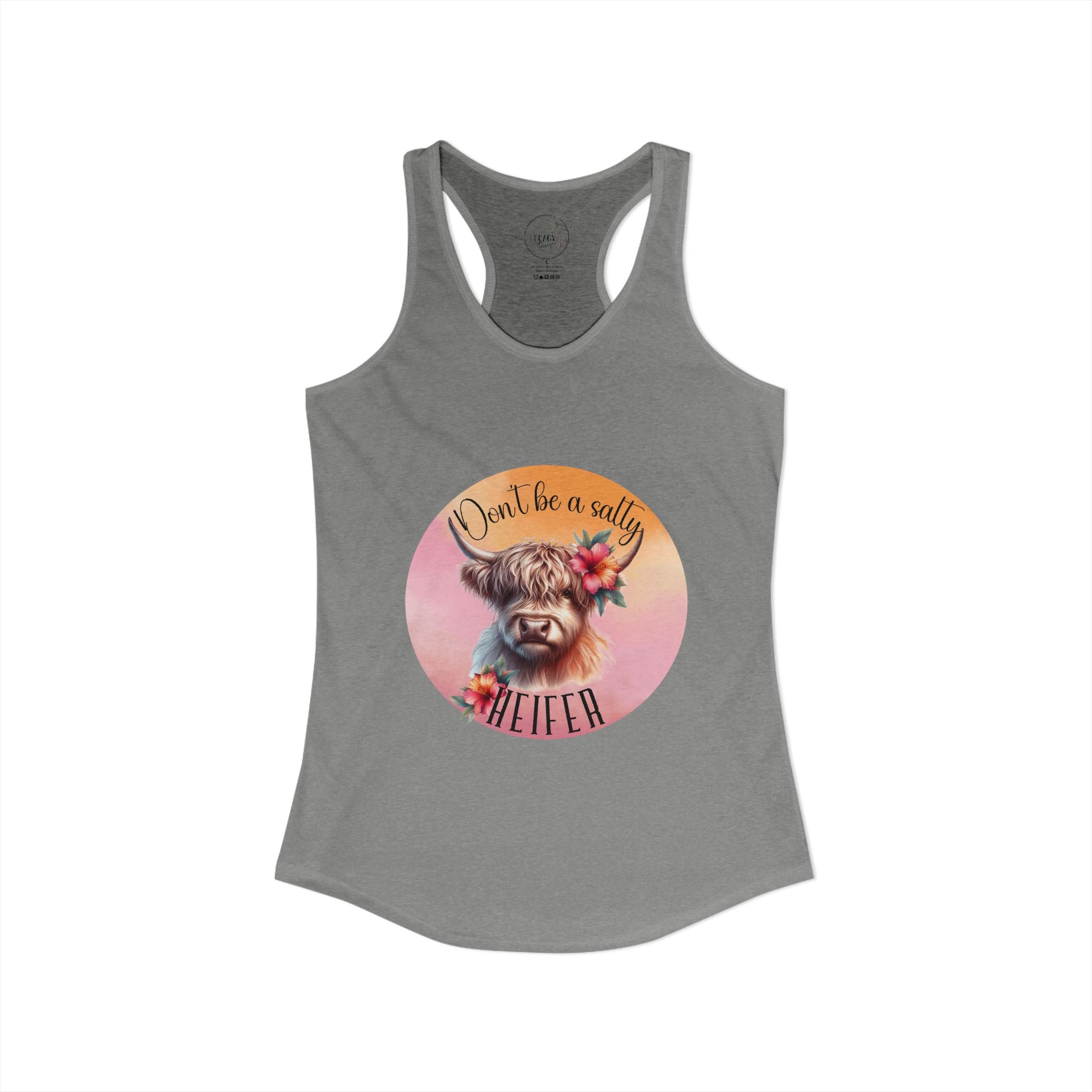 Salty Heifer tank top Women's Ideal Racerback Tank
