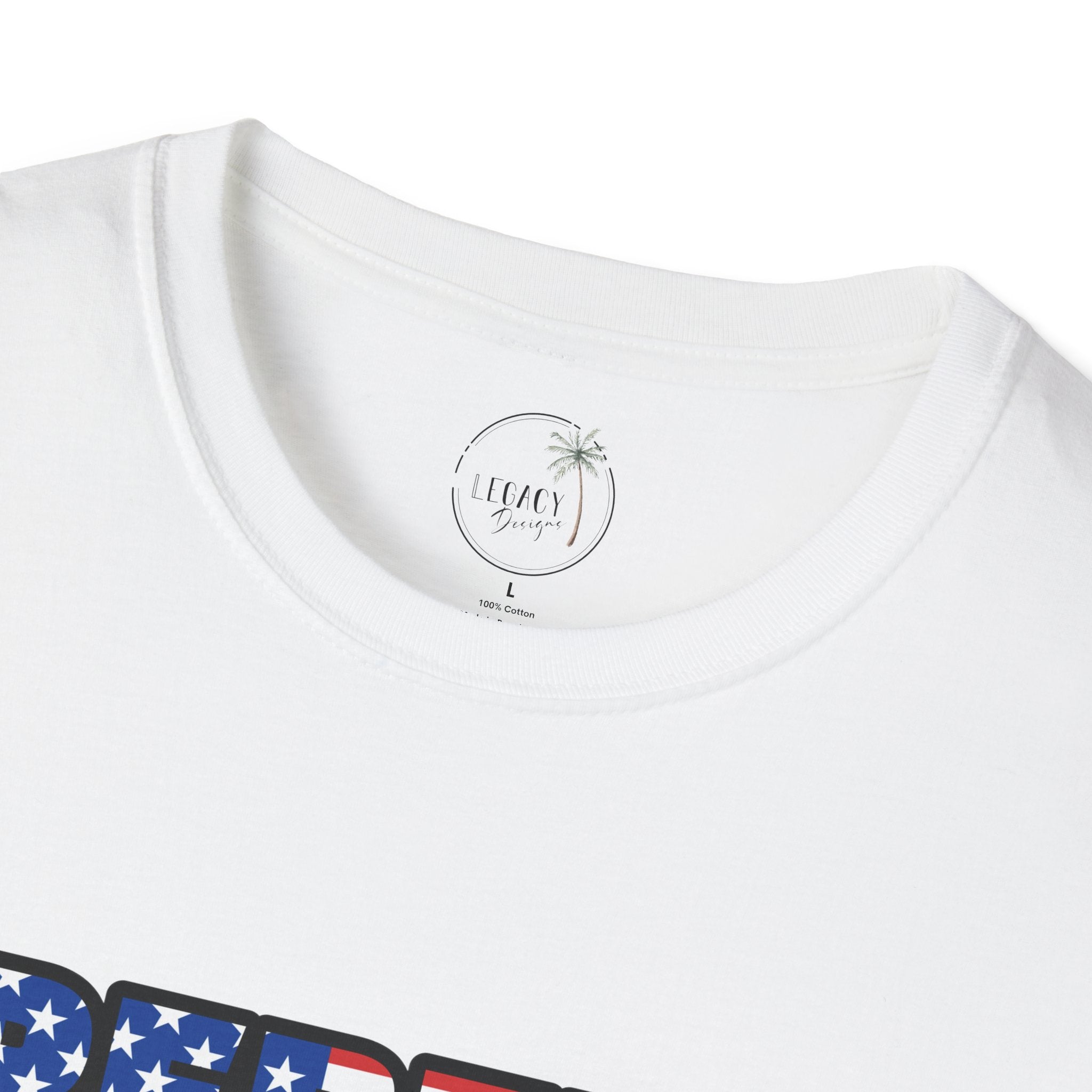 Rebels Baseball T-Shirt | Mascot Batter with American Flag Text