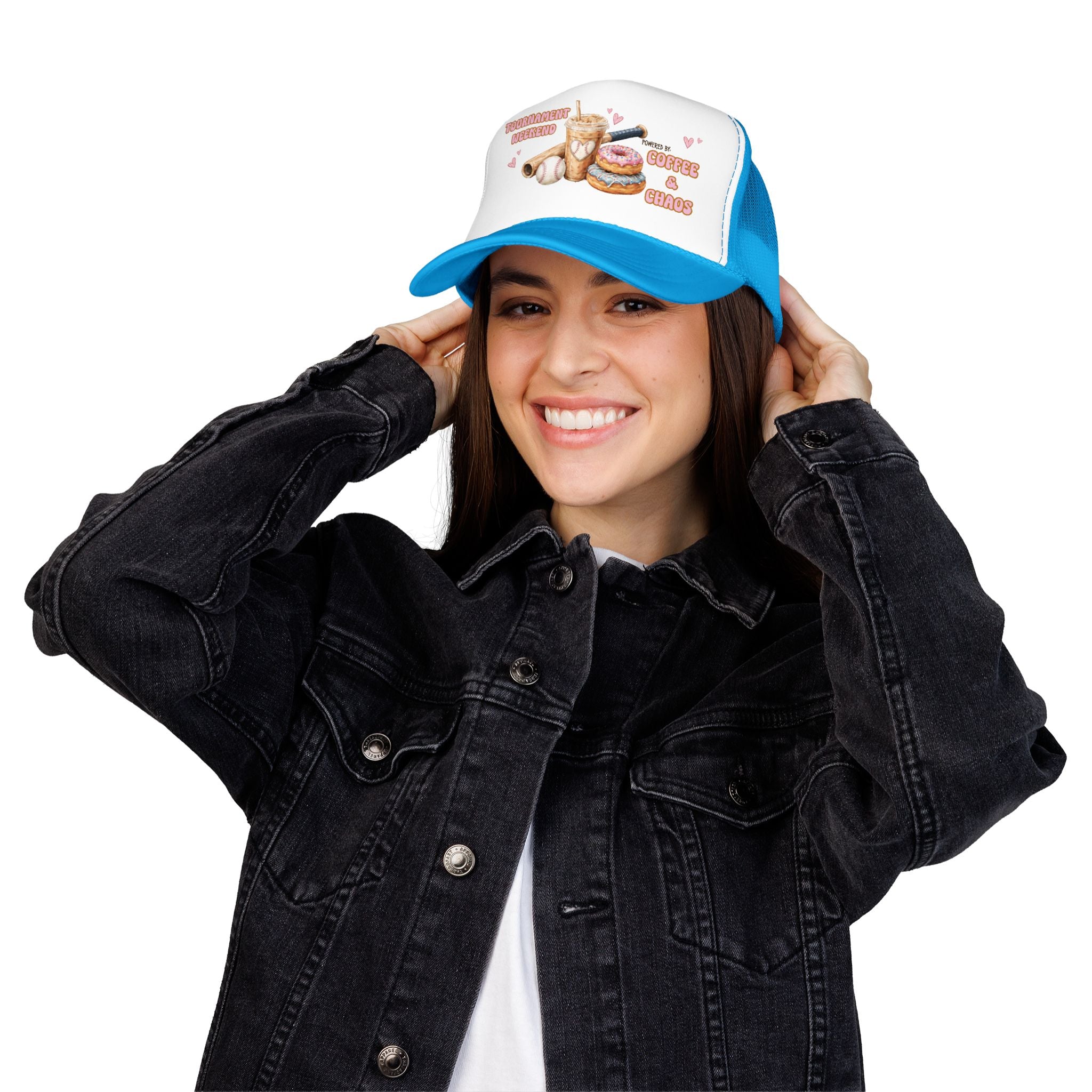 Tournament Weekend Trucker Hat — "Fueled by Coffee & Chaos" Baseball Cap