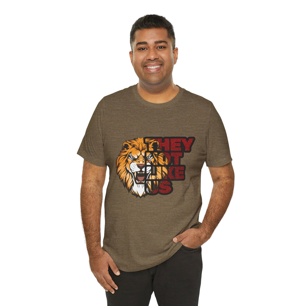 Lion They Not Like Us T-Shirt | Bold Graphic Tee | Sports Fan Pride Shirt | Liberty Lions Tee | Game Day Outfit