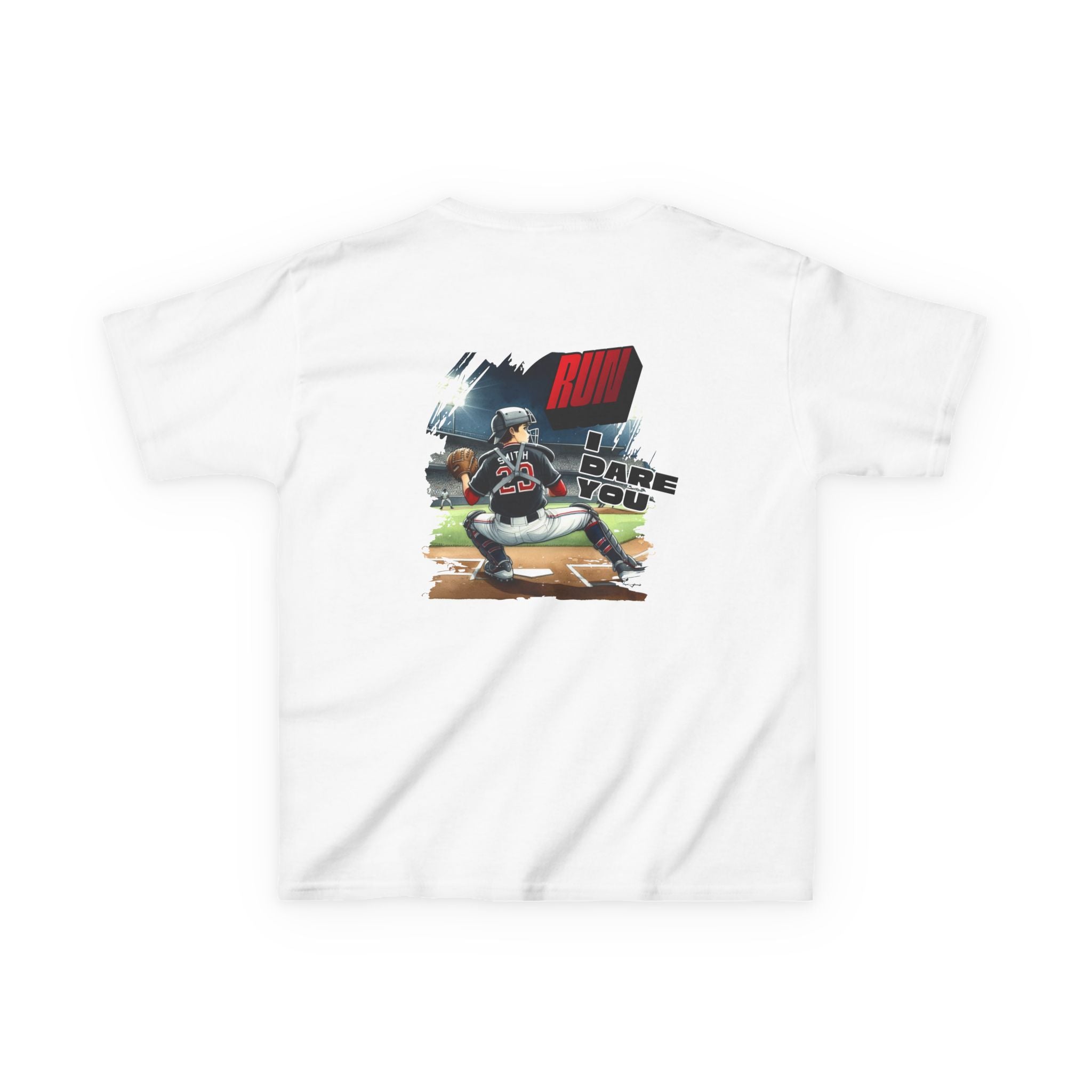 Baseball Catcher Kids Tee I Dare You Graphic tee