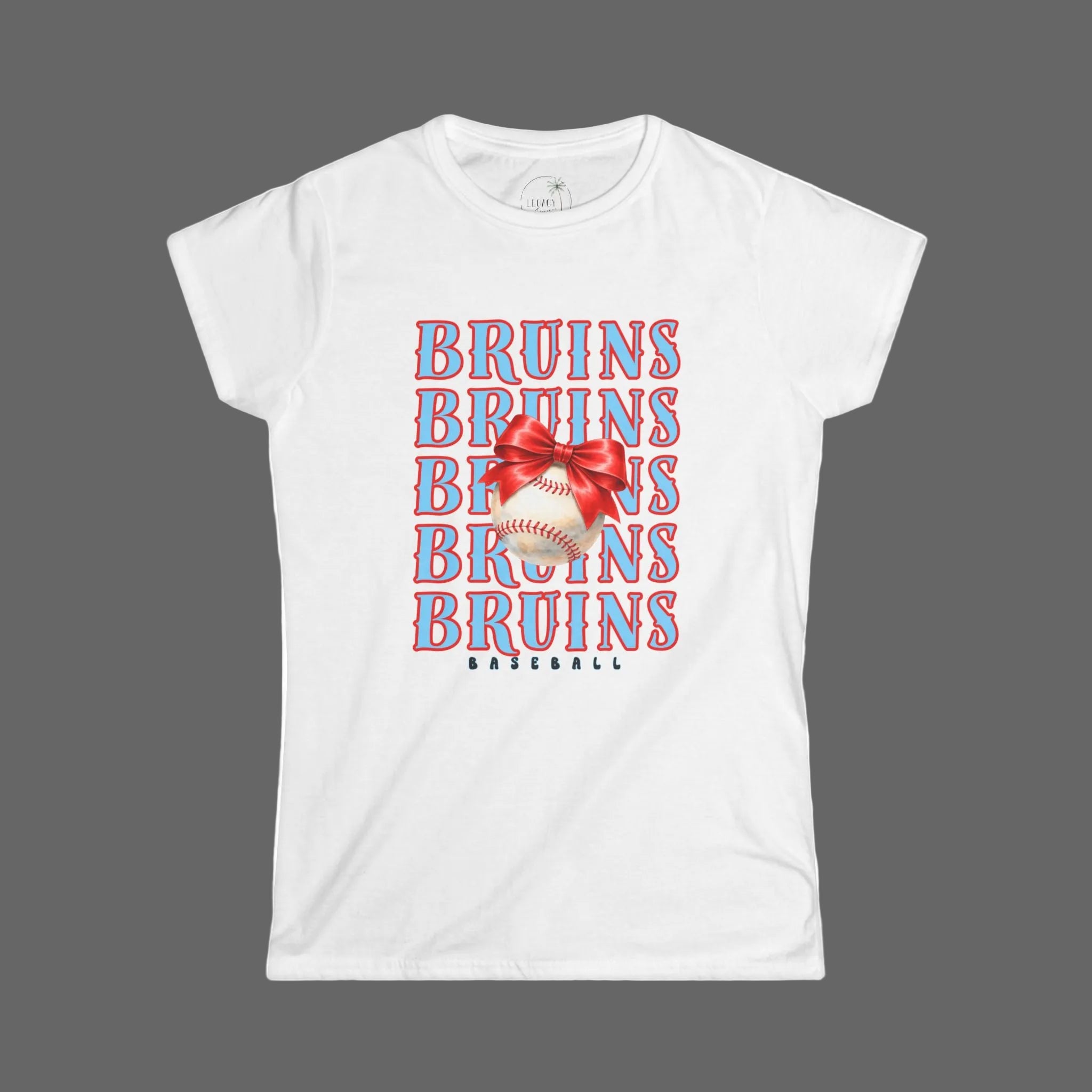 Bruins x3 baseball Tee | bow-accented softball design