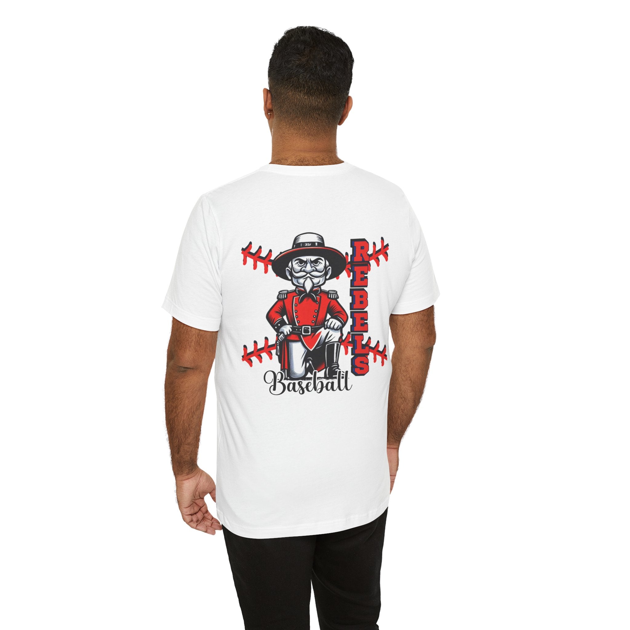 Rebel Baseball Tee, Unisex Short Sleeve Shirt, Graphic T-Shirt, Sporty Apparel, Casual Wear, Gift for Fans