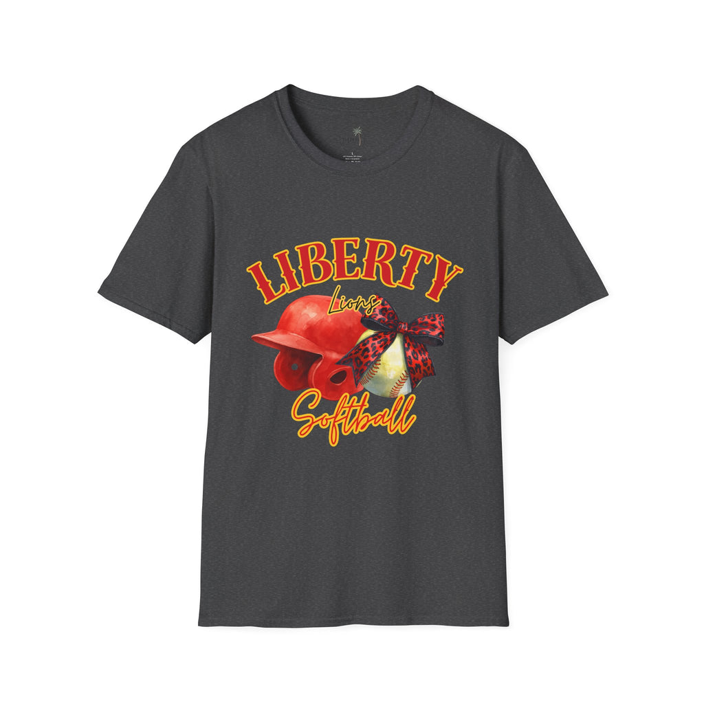 Liberty Softball Helmet Graphic T-Shirt — Patriotic Team Spirit Tee