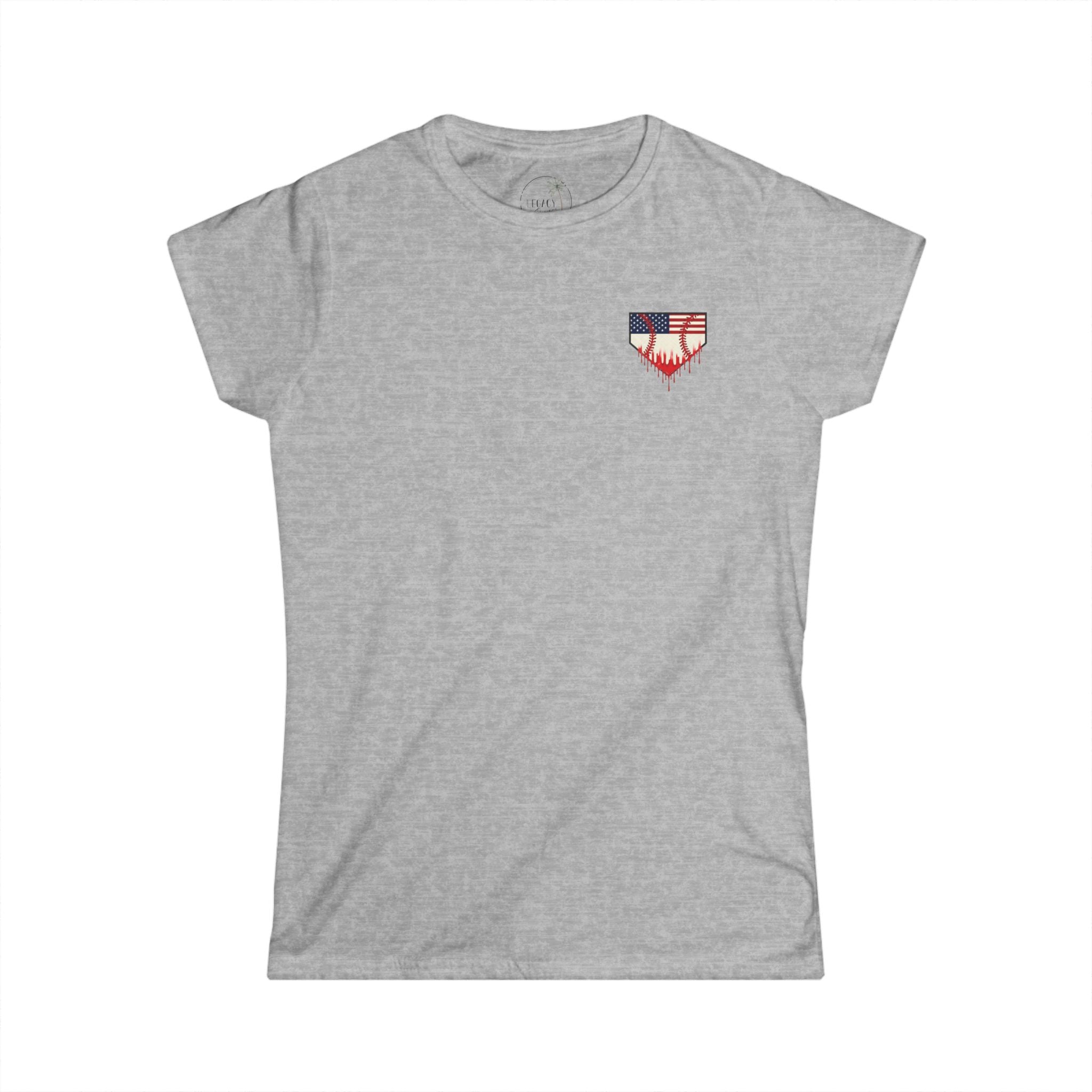 Rebels Baseball Tee — American Flag Home Plate Graphic