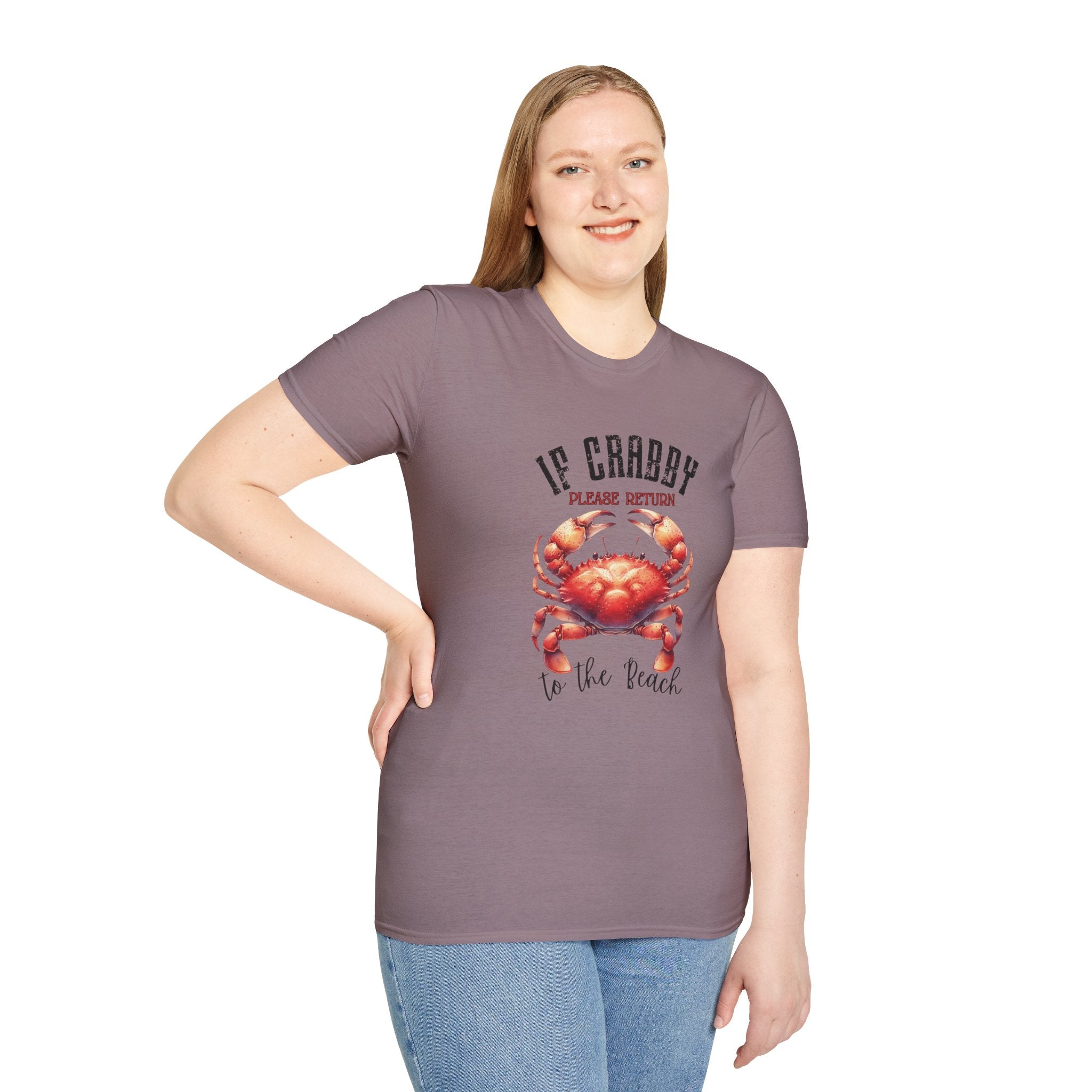 If Crabby Please Return to the Beach T-Shirt | Crab Graphic Tee
