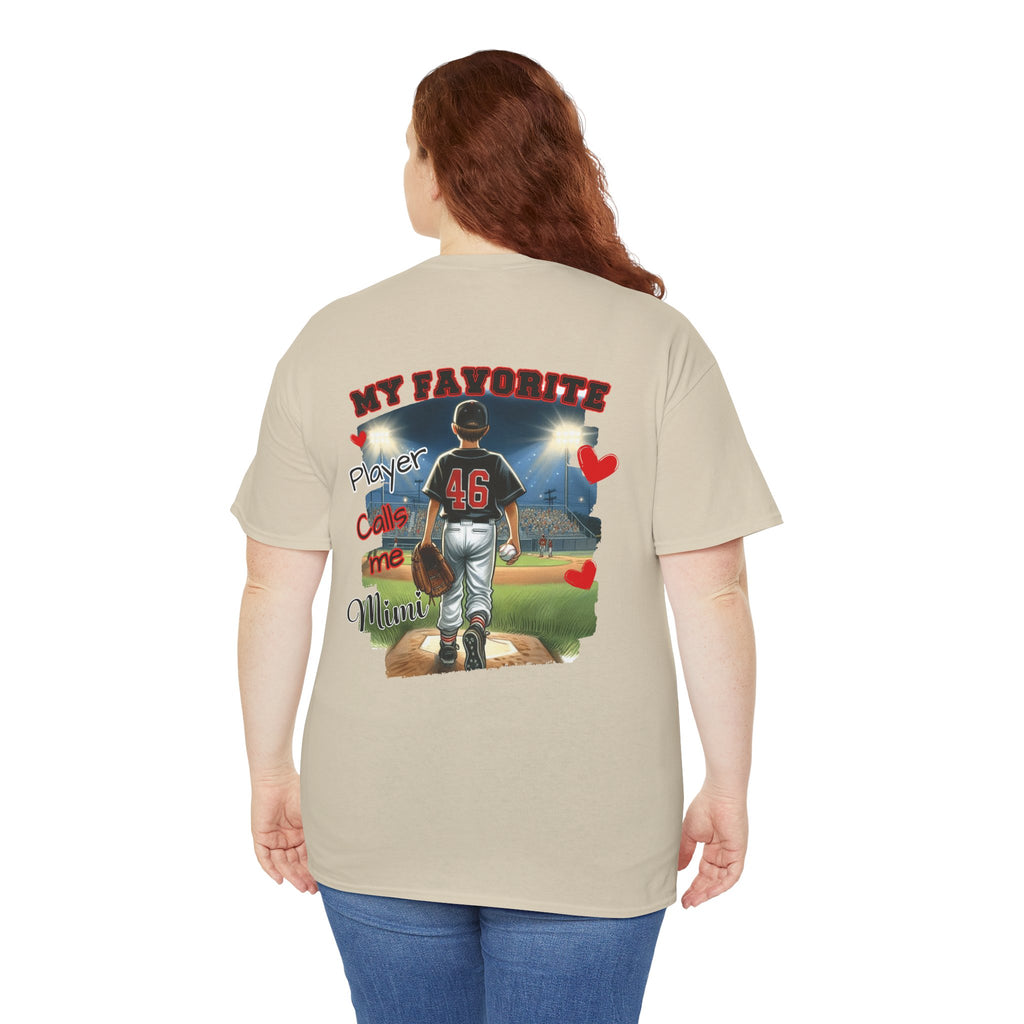 Baseball MIMI Tee - My Favorite Player Calls Me MIMI Gift for Sports Lovers, Family Support Tee