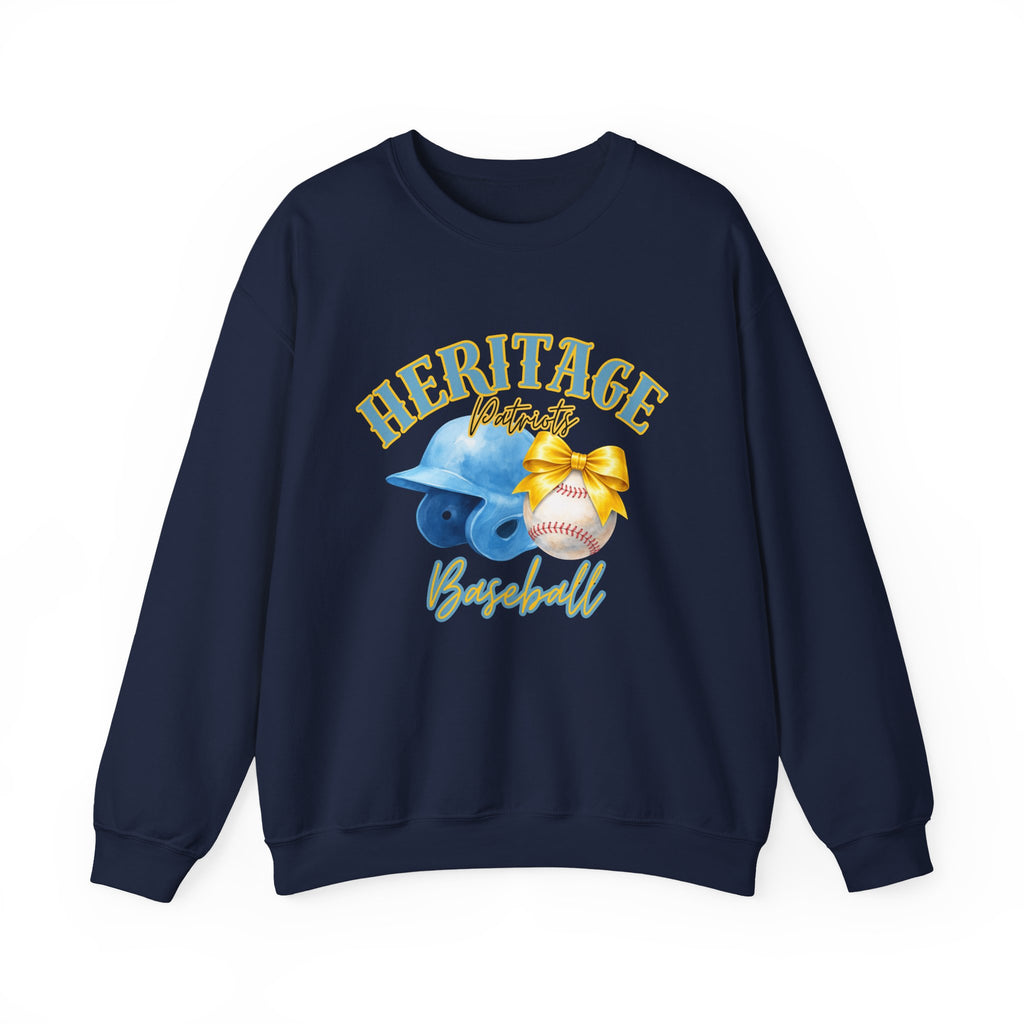 Heritage Patriots Baseball Crewneck Sweatshirt | Helmet, Ball, Bow