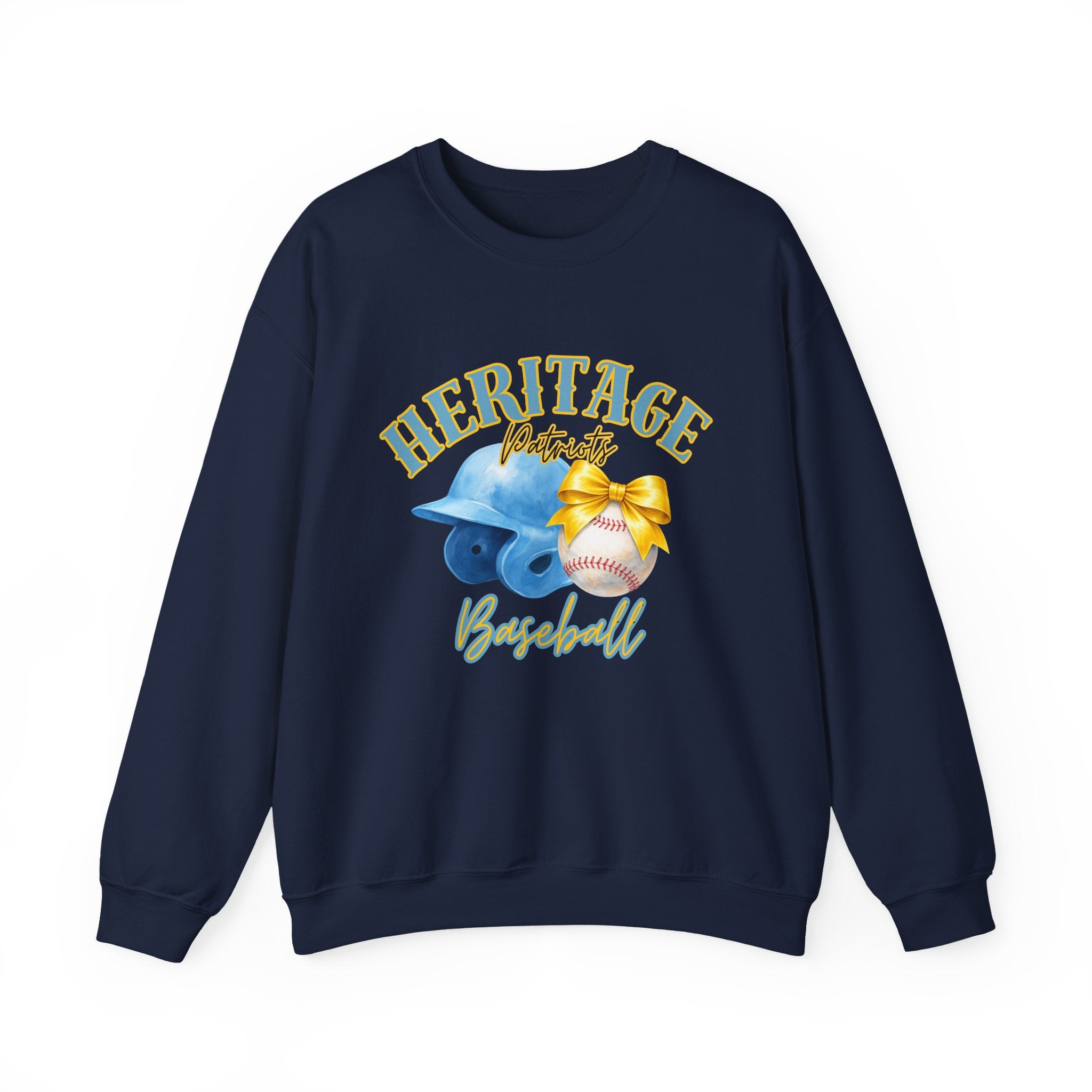 Heritage Patriots Baseball Crewneck Sweatshirt | Helmet, Ball, Bow