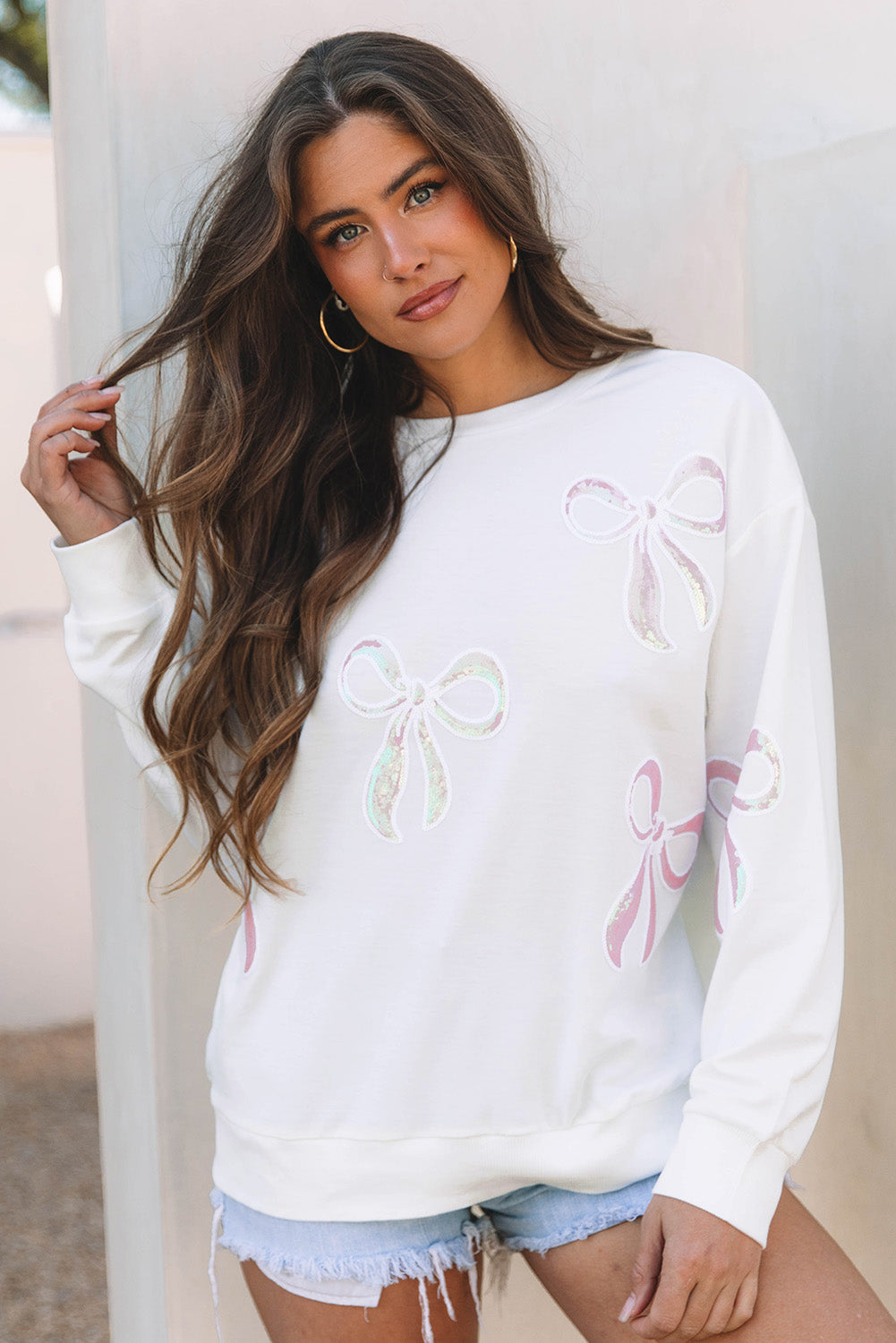 Saratris Drop Shoulder Oversized Sweatshirt