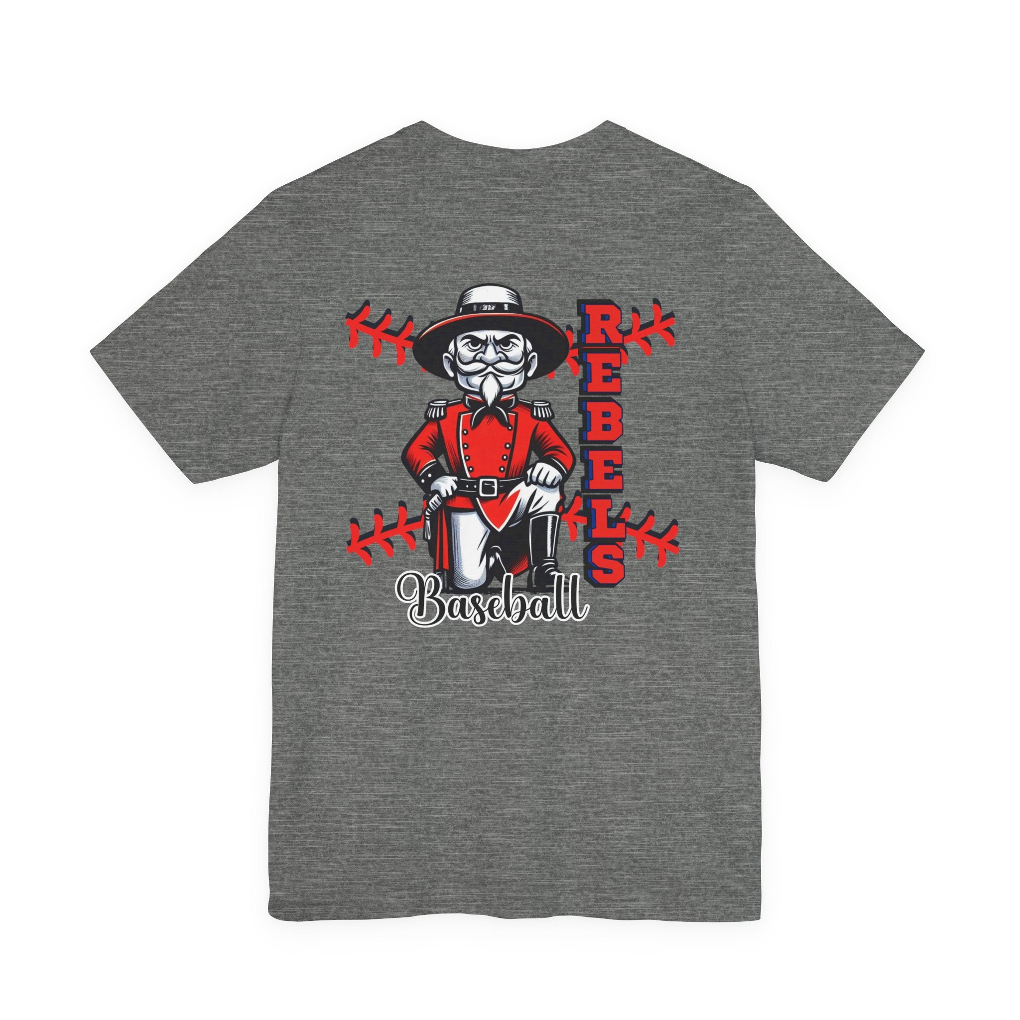 Rebel Baseball Tee, Unisex Short Sleeve Shirt, Graphic T-Shirt, Sporty Apparel, Casual Wear, Gift for Fans