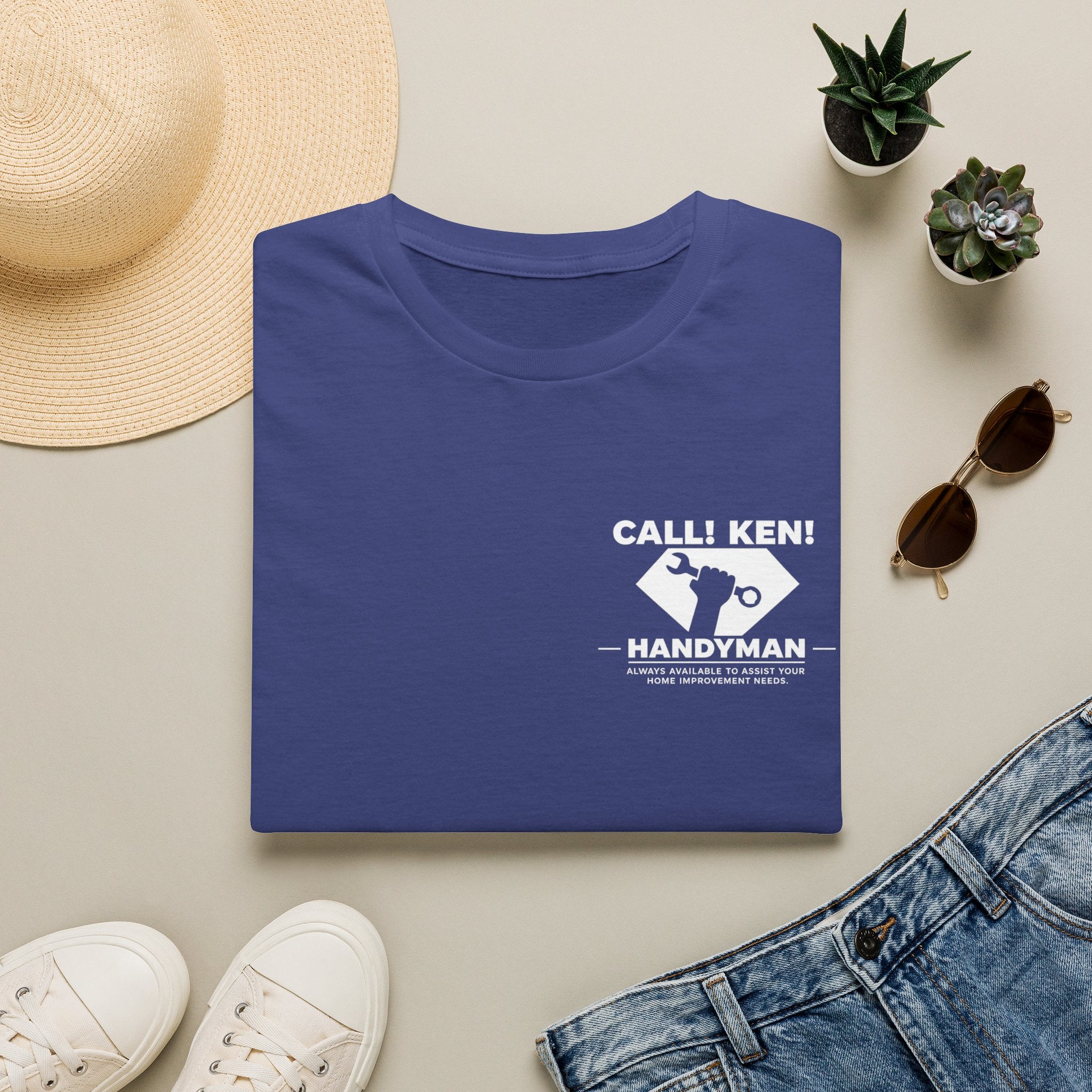 Call Ken! Handyman T-Shirt | Wrench Logo, Retro Trade Shirt
