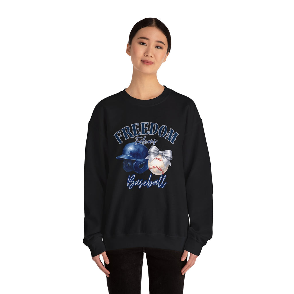 Freedom Baseball Crewneck Sweatshirt | Helmet and Baseball Graphic