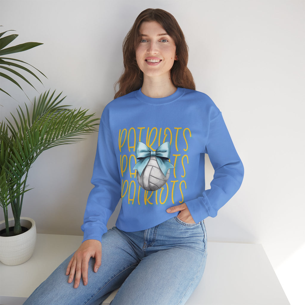 Heritage Patriots Volleyball Bow Crewneck Sweatshirt | Team Fan Apparel