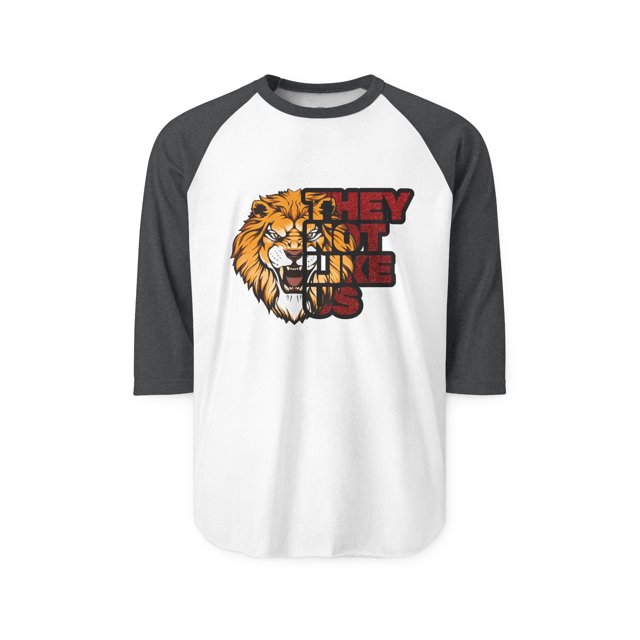 Lion-Inspired Unisex Raglan Shirt | Perfect for Sports Fans, Animal Lovers, Casual Wear, Gifts, Birthdays