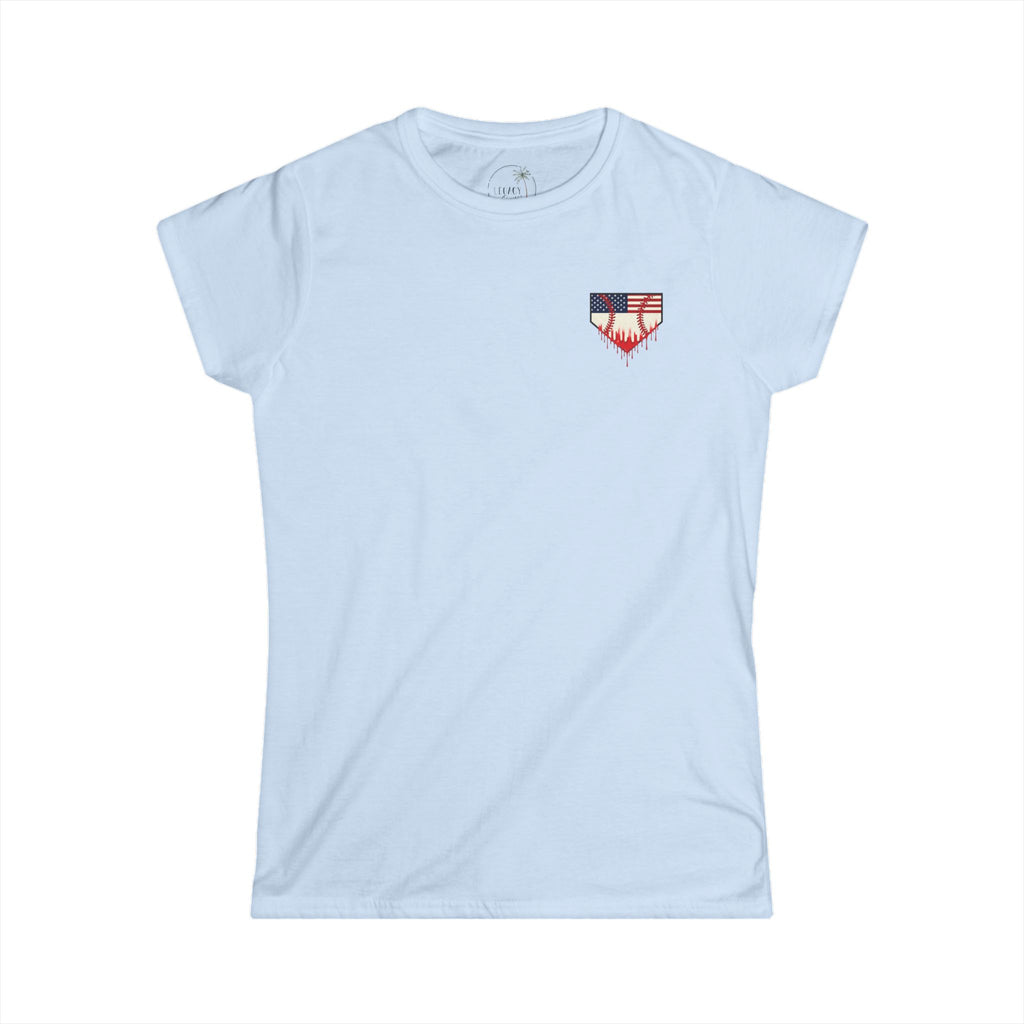 Rebels Baseball Tee — American Flag Home Plate Graphic