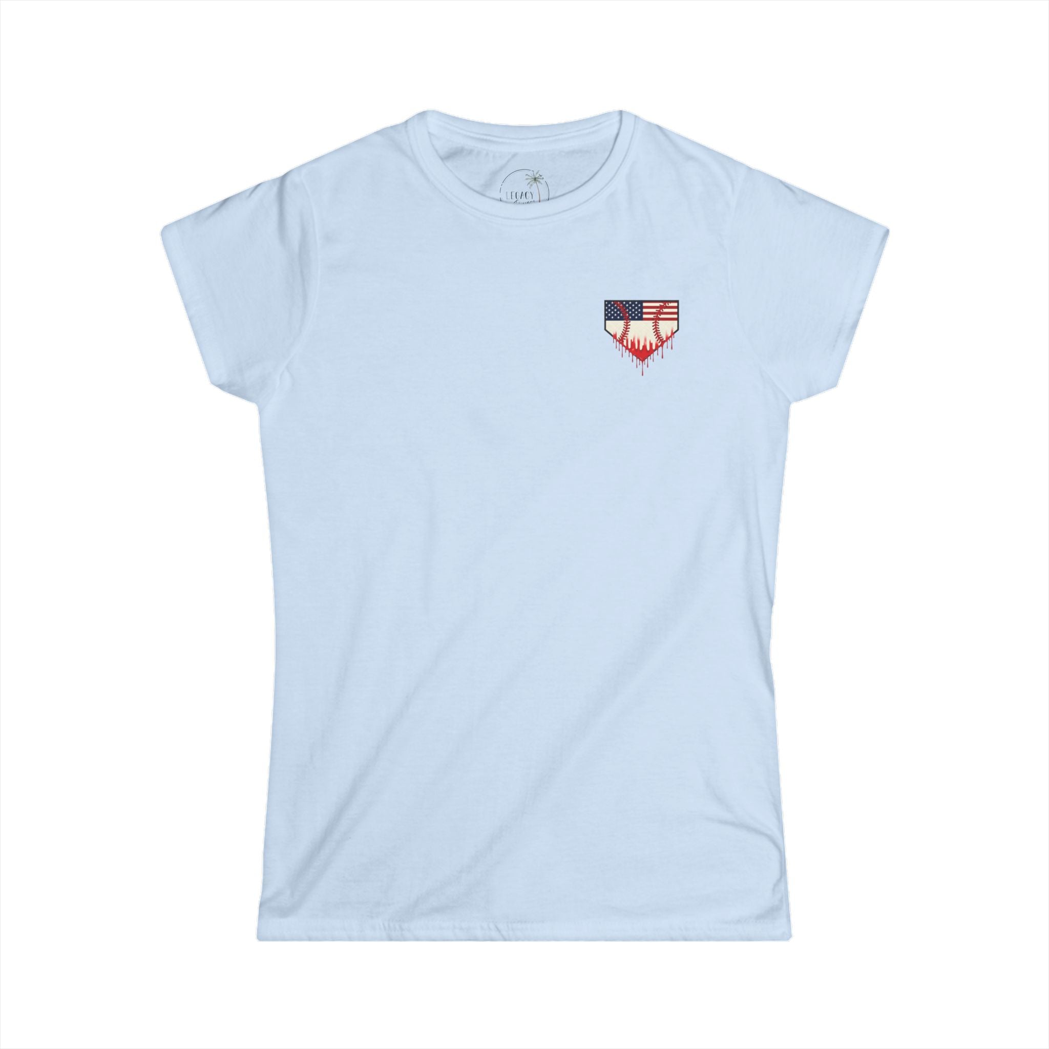 Rebels Baseball Tee — American Flag Home Plate Graphic