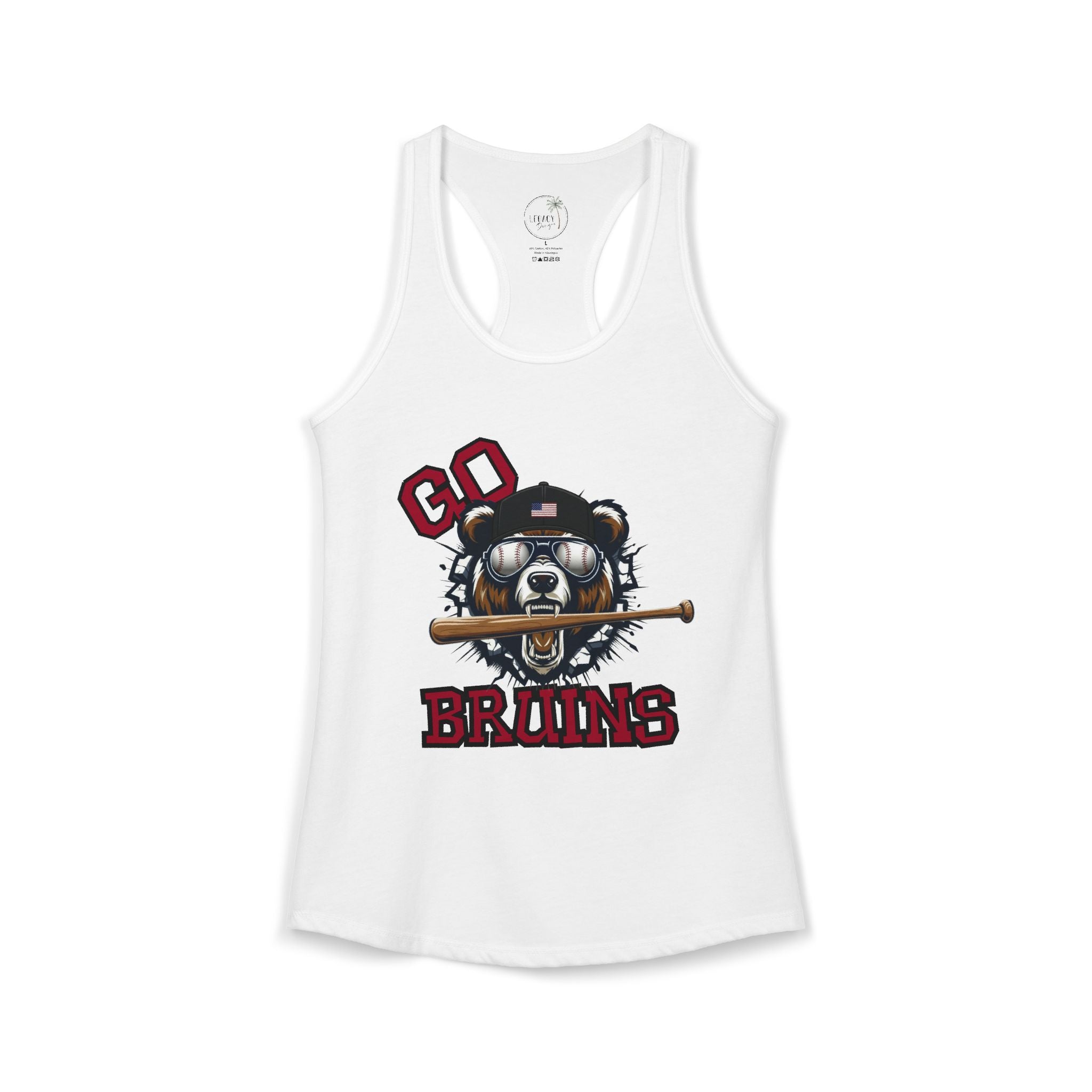 Bruins Baseball Women's Ideal Racerback Tank