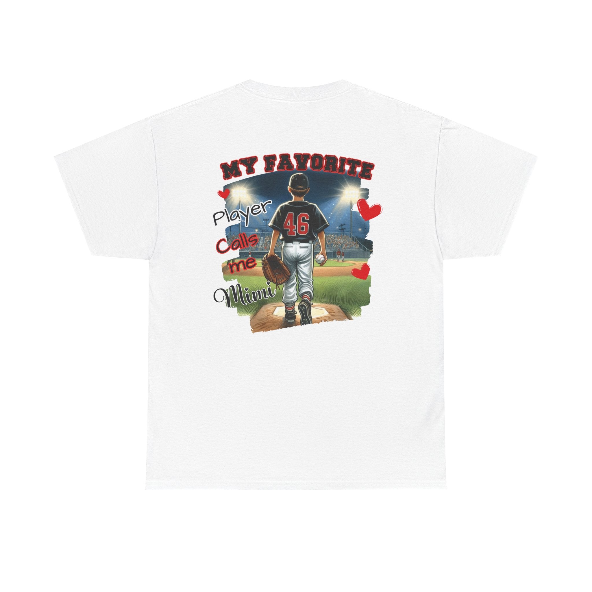 Baseball MIMI Tee - My Favorite Player Calls Me MIMI Gift for Sports Lovers, Family Support Tee