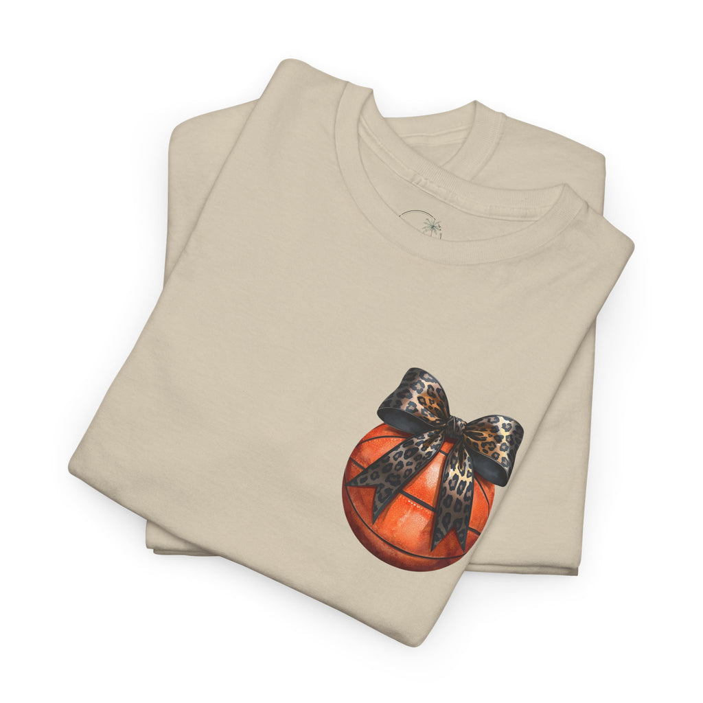 Basketball with Bow Tee | Spartans Script Back