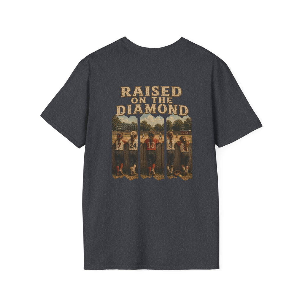 Raised on the Diamond T-Shirt | Baseball Vintage Photo Tee Retro Baseball tee