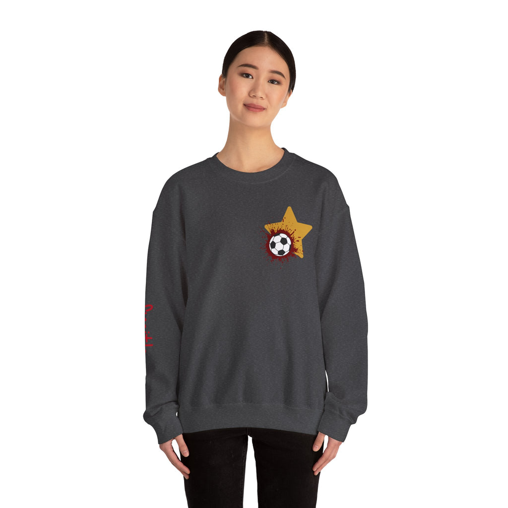 Liberty Soccer Player Crewneck Sweatshirt | My Favorite Player Back Print